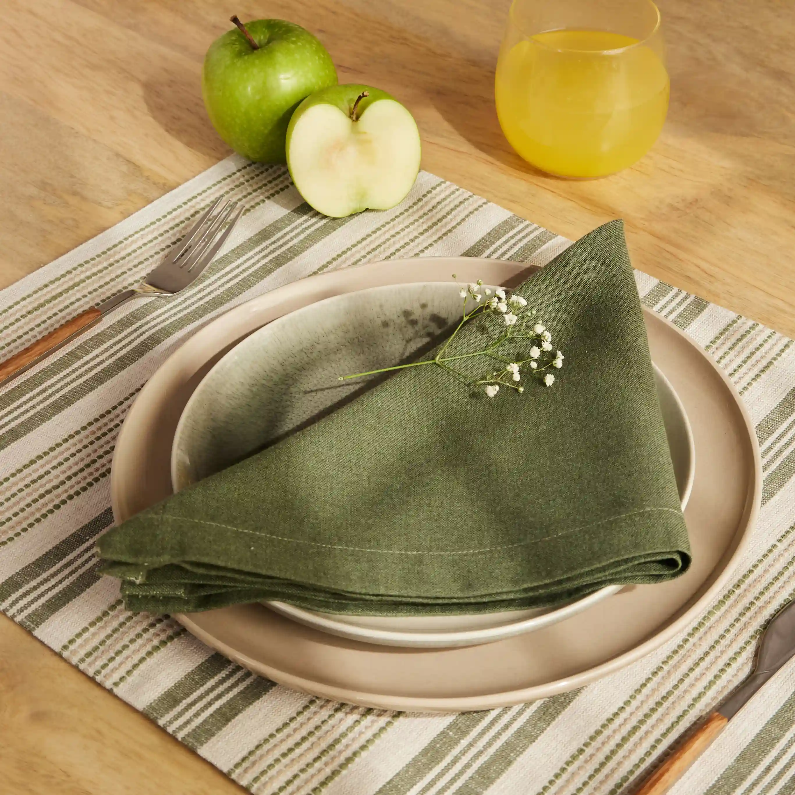 Kaleida | Countryside Charm Soft & Absorbent Solid Dyed Cotton Table Napkins | Set of 4 & 6 - Image 10