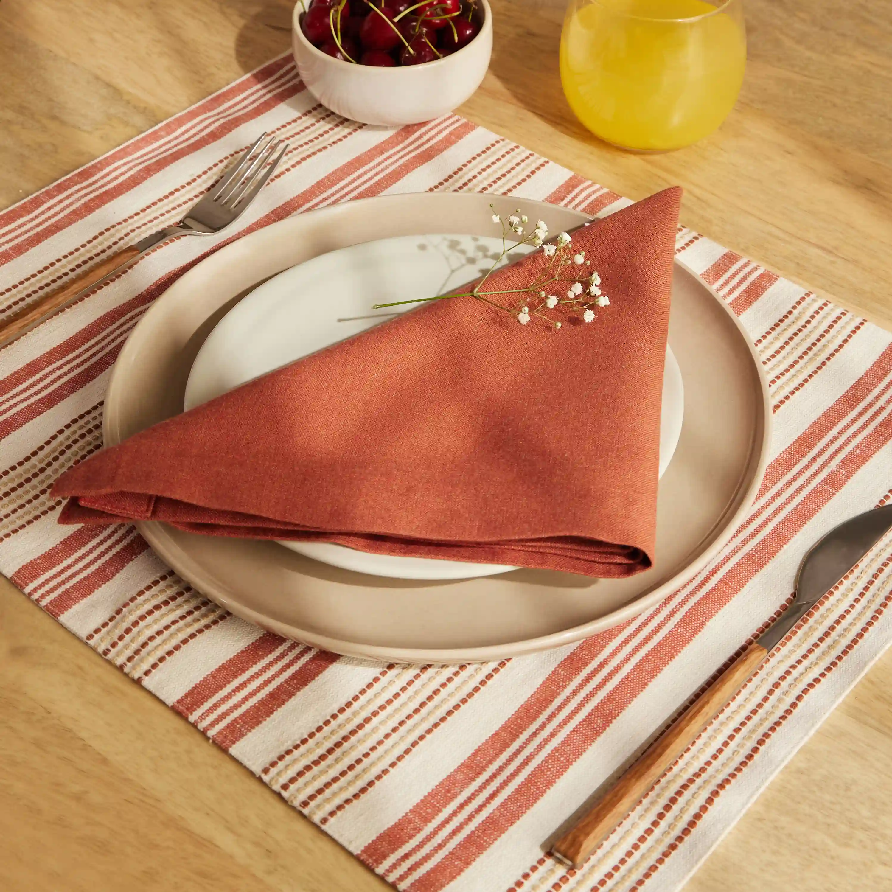 Kaleida | Countryside Charm Soft & Absorbent Solid Dyed Cotton Table Napkins | Set of 4 & 6 - Image 18