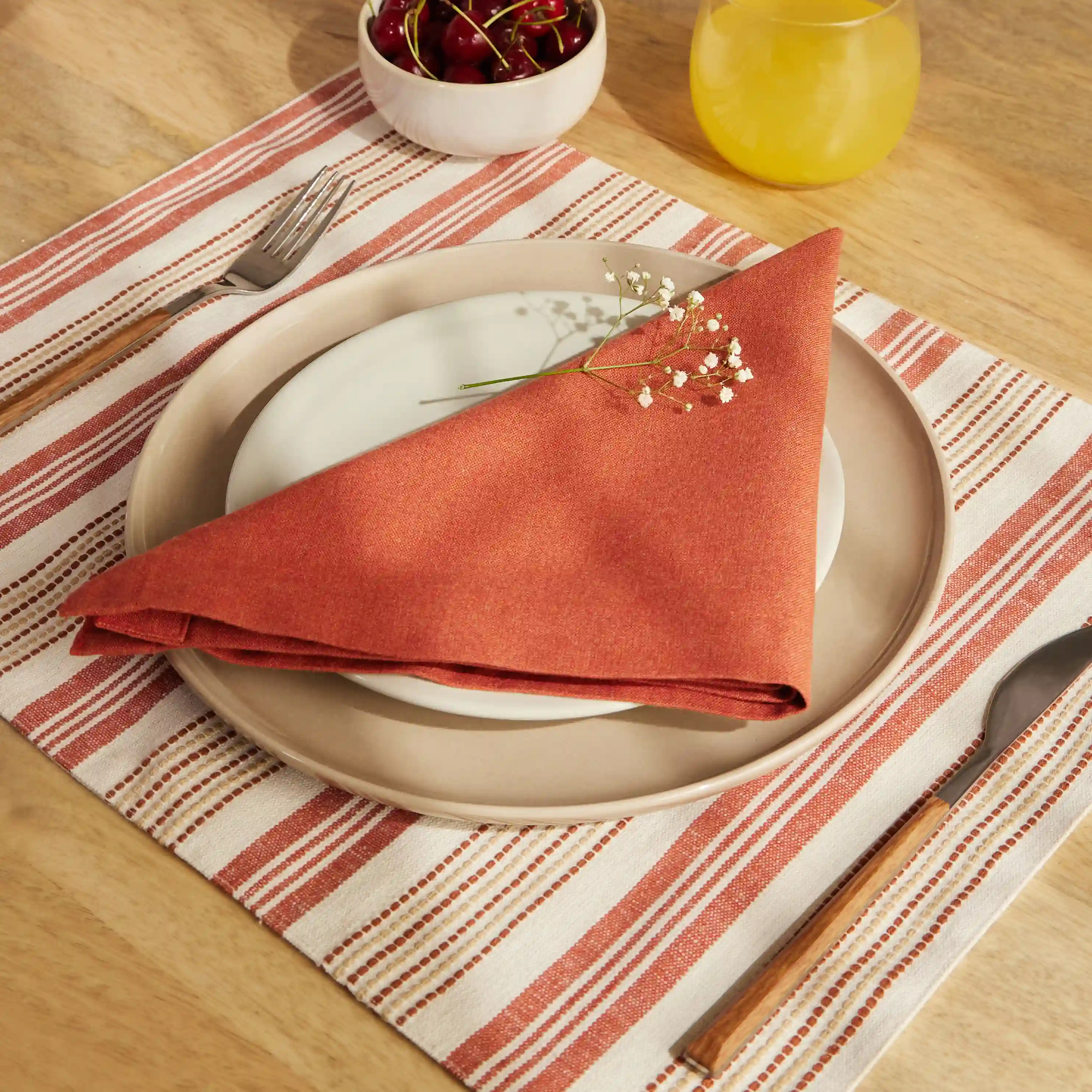 Kaleida | Countryside Charm Soft & Absorbent Solid Dyed Cotton Table Napkins | Set of 4 & 6 - Image 22