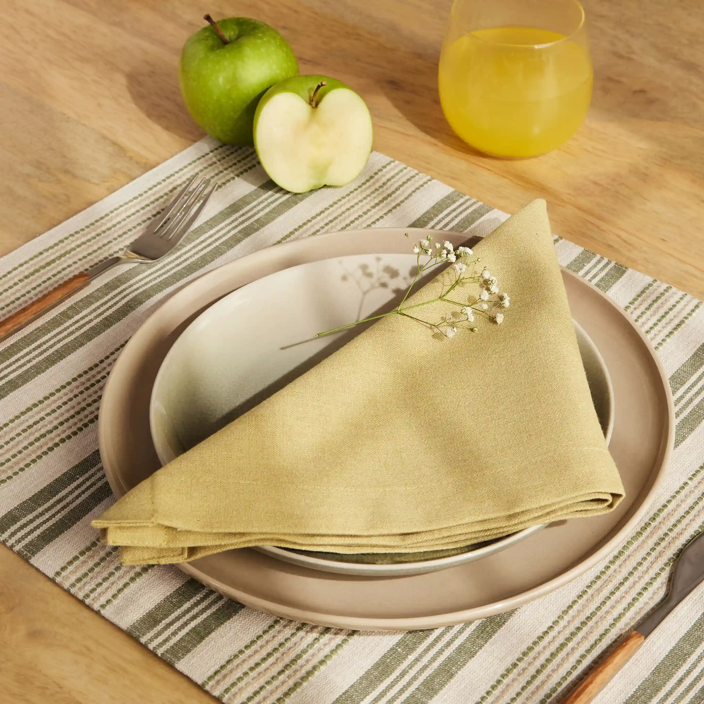 Kaleida | Countryside Charm Soft & Absorbent Solid Dyed Cotton Table Napkins | Set of 4 & 6 - Image 6