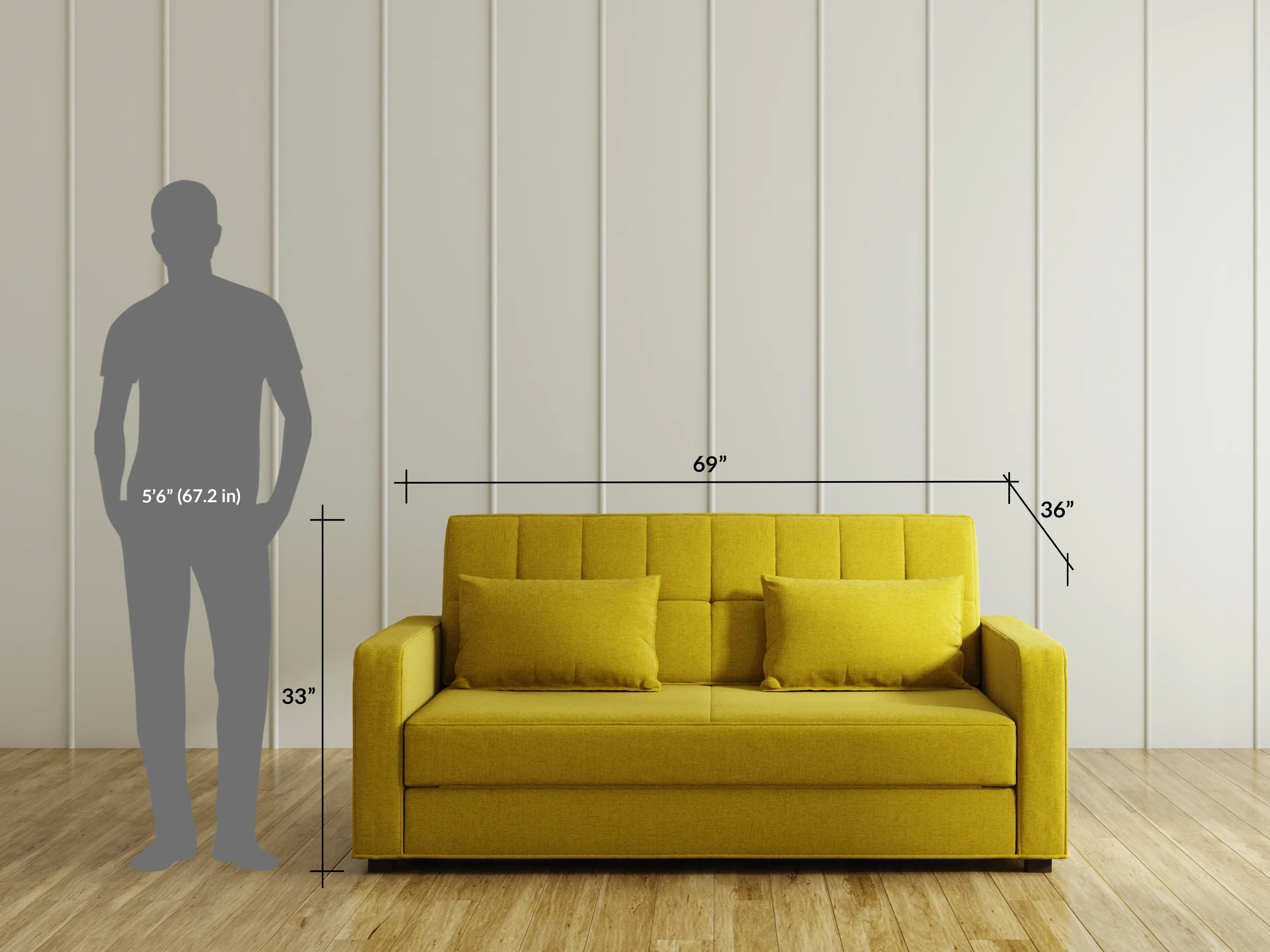 Matteo 2 Seater Sofa Cum Bed - Image 12