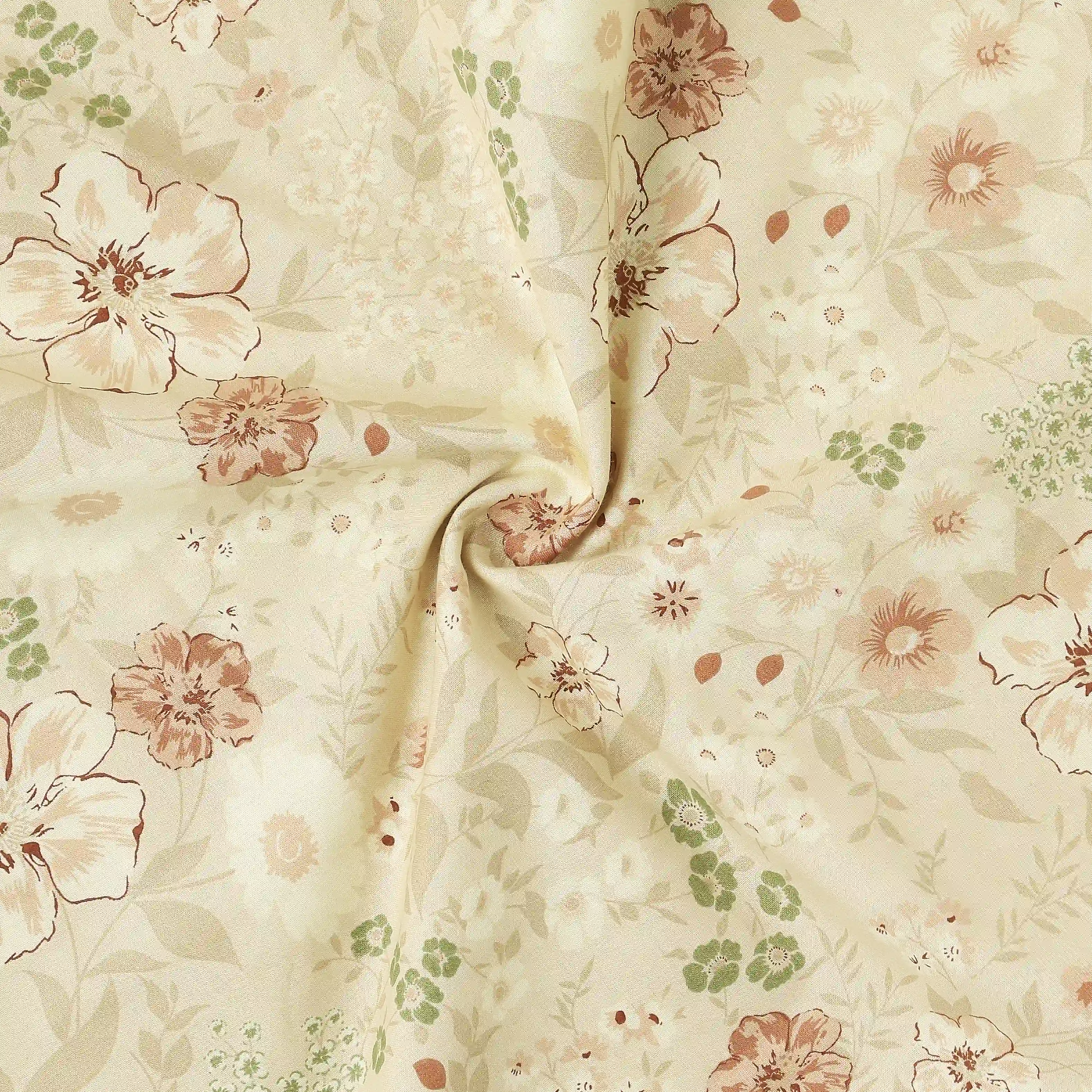 Mishella | Mix & Match Printed Reversible Dohar with Super Soft Flannel Layering - Beige - Image 5