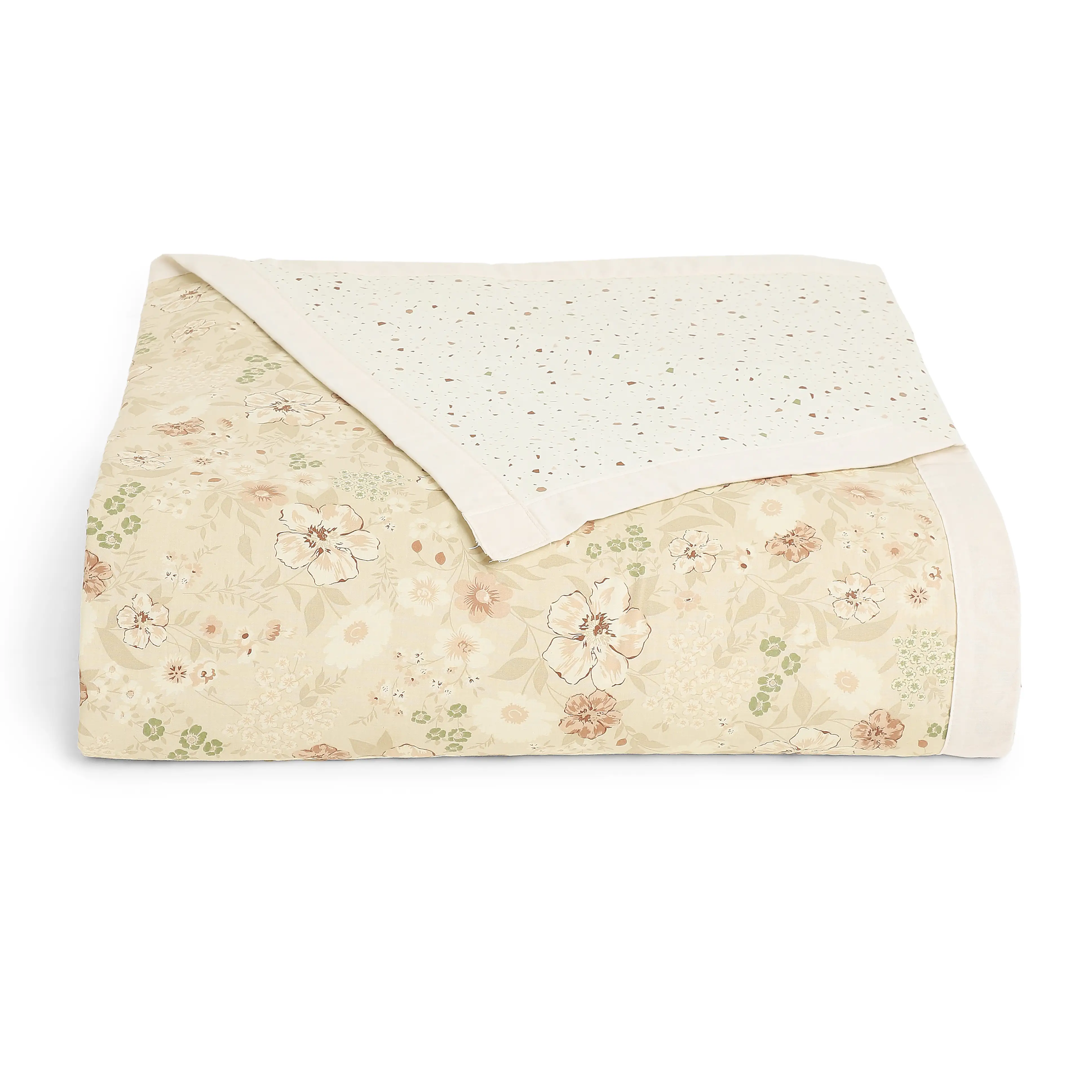 Mishella | Mix & Match Printed Coordinated Bedding Set | Set of Bedsheet & Dohar - Cream - Image 5