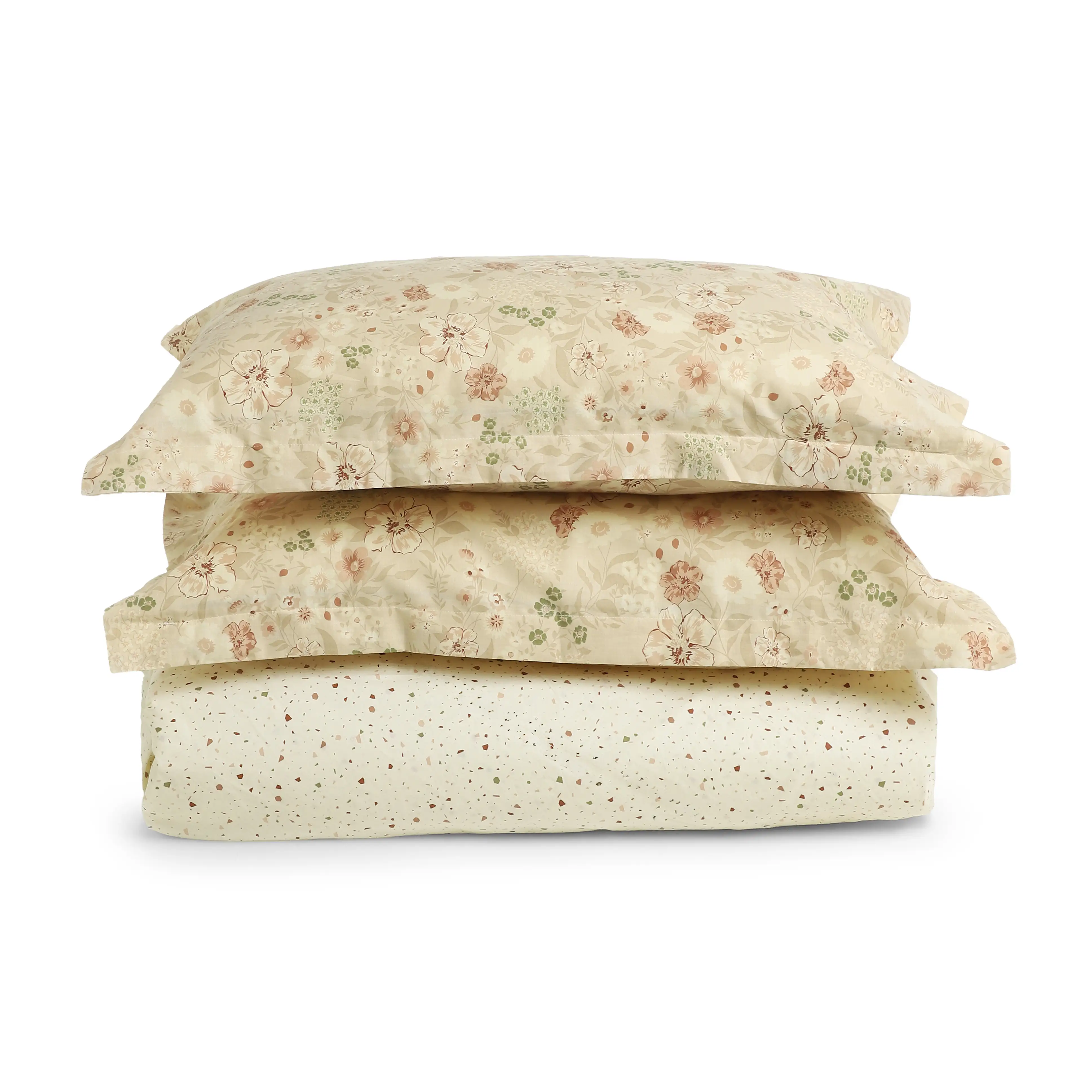 Mishella | Mix & Match Printed Cotton Bedsheet Set - Cream - Image 14
