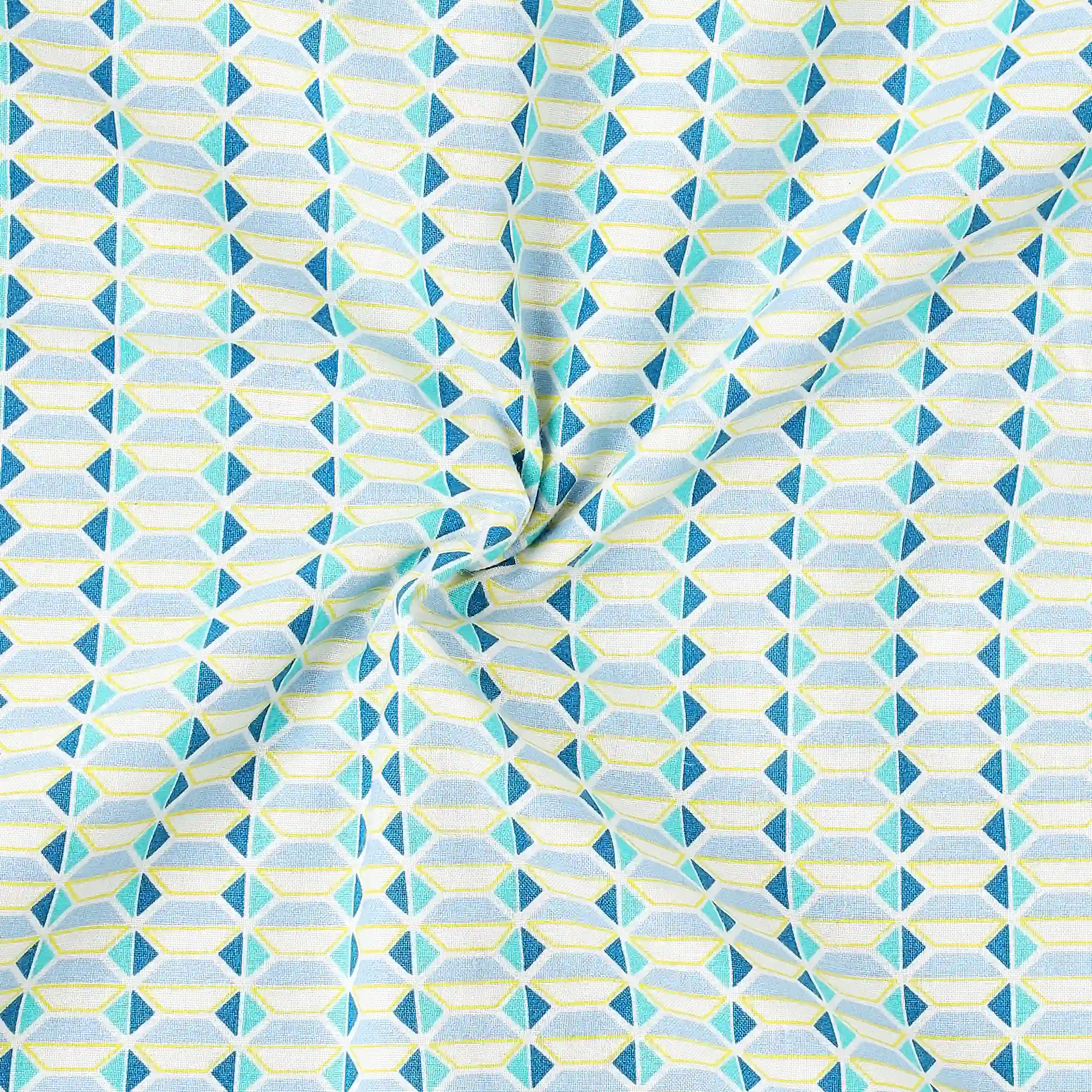 Mishella | Mix & Match Printed Reversible Dohar with Super Soft Flannel Layering - Kaleido Teal - Image 10