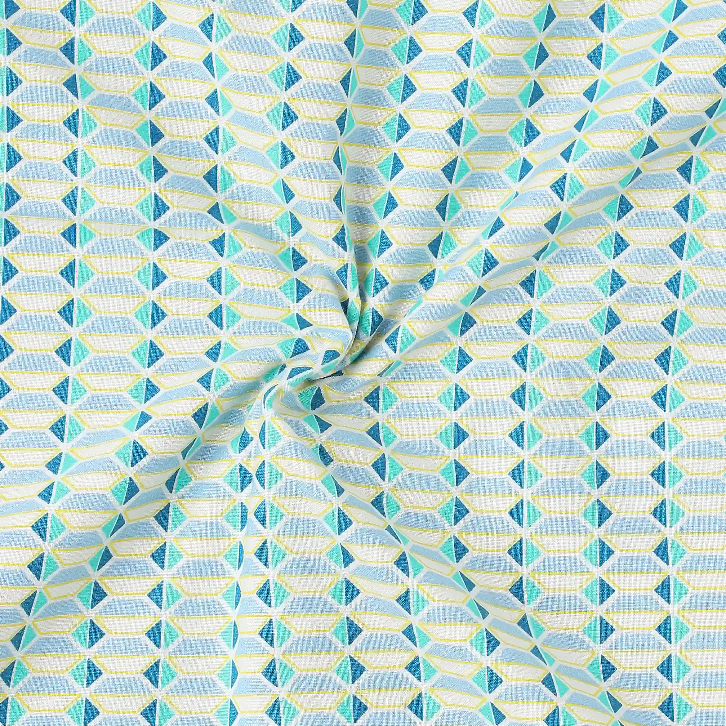Mishella | Mix & Match Printed Reversible Dohar with Super Soft Flannel Layering - Kaleido Teal - Image 5
