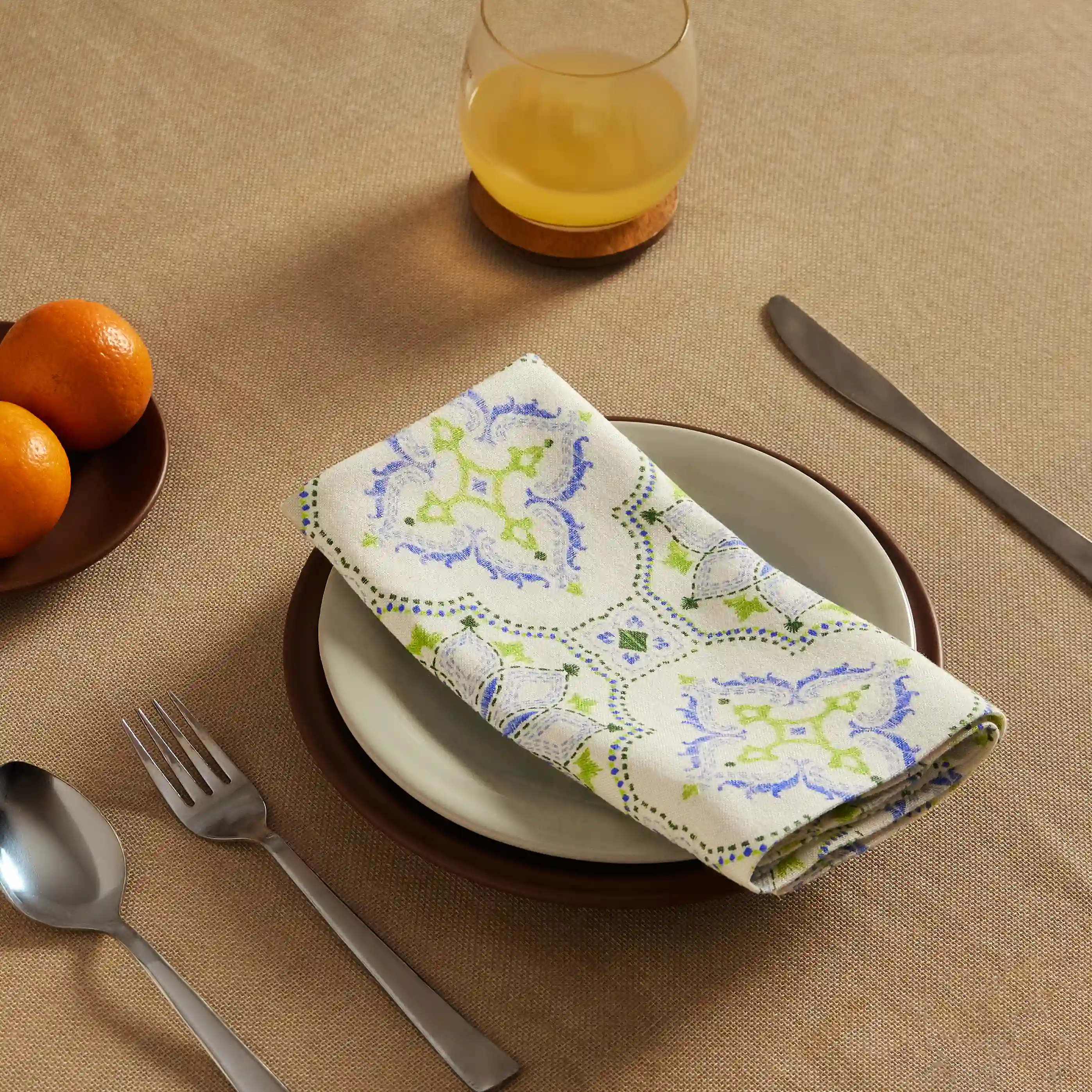 Nonna's Home | Tuscan Inspired Printed Soft & Absorbent Cotton Table Napkins | Set of 4 & 6 - Image 10