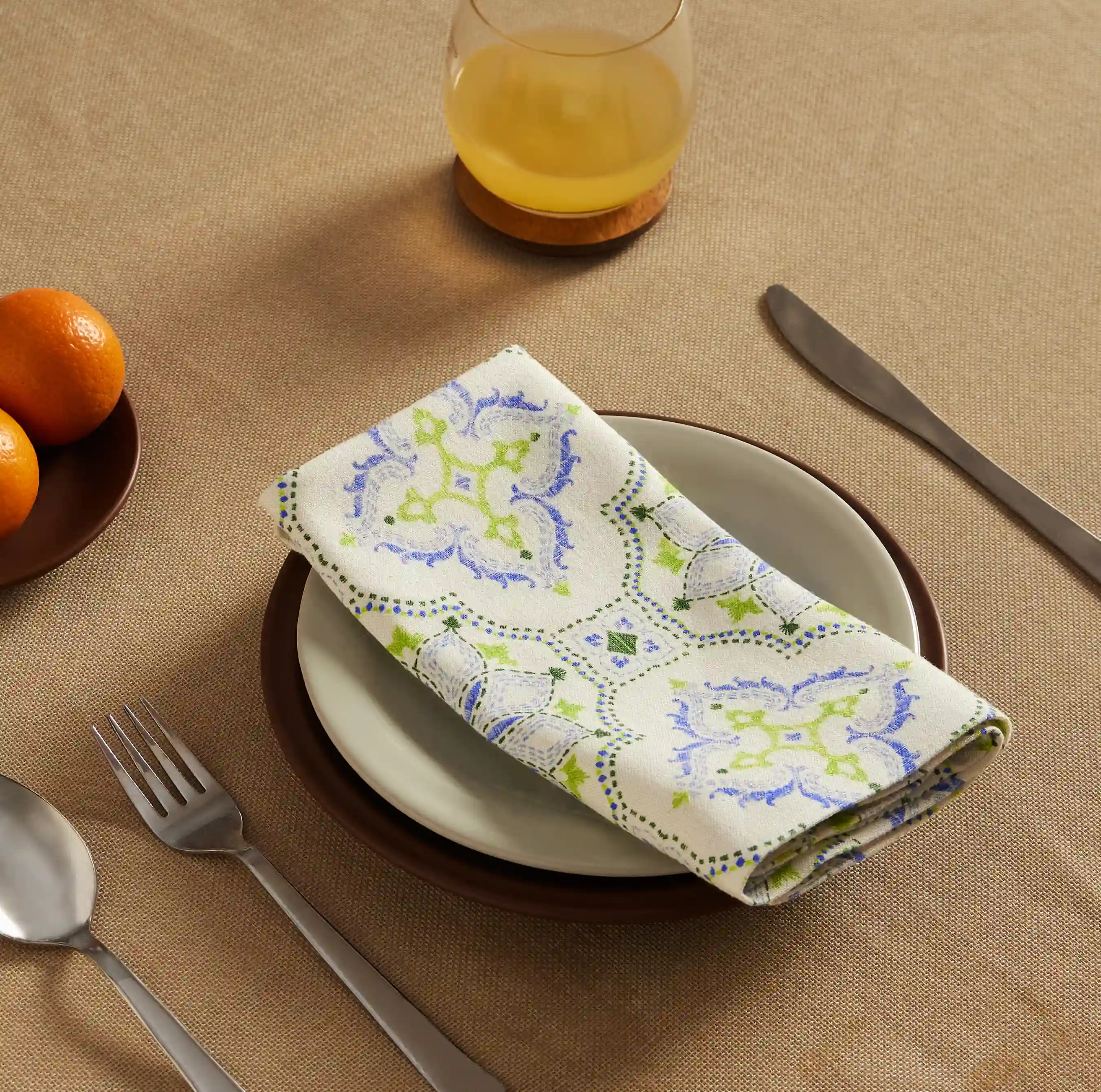 Nonna's Home | Tuscan Inspired Printed Soft & Absorbent Cotton Table Napkins | Set of 4 & 6 - Image 14
