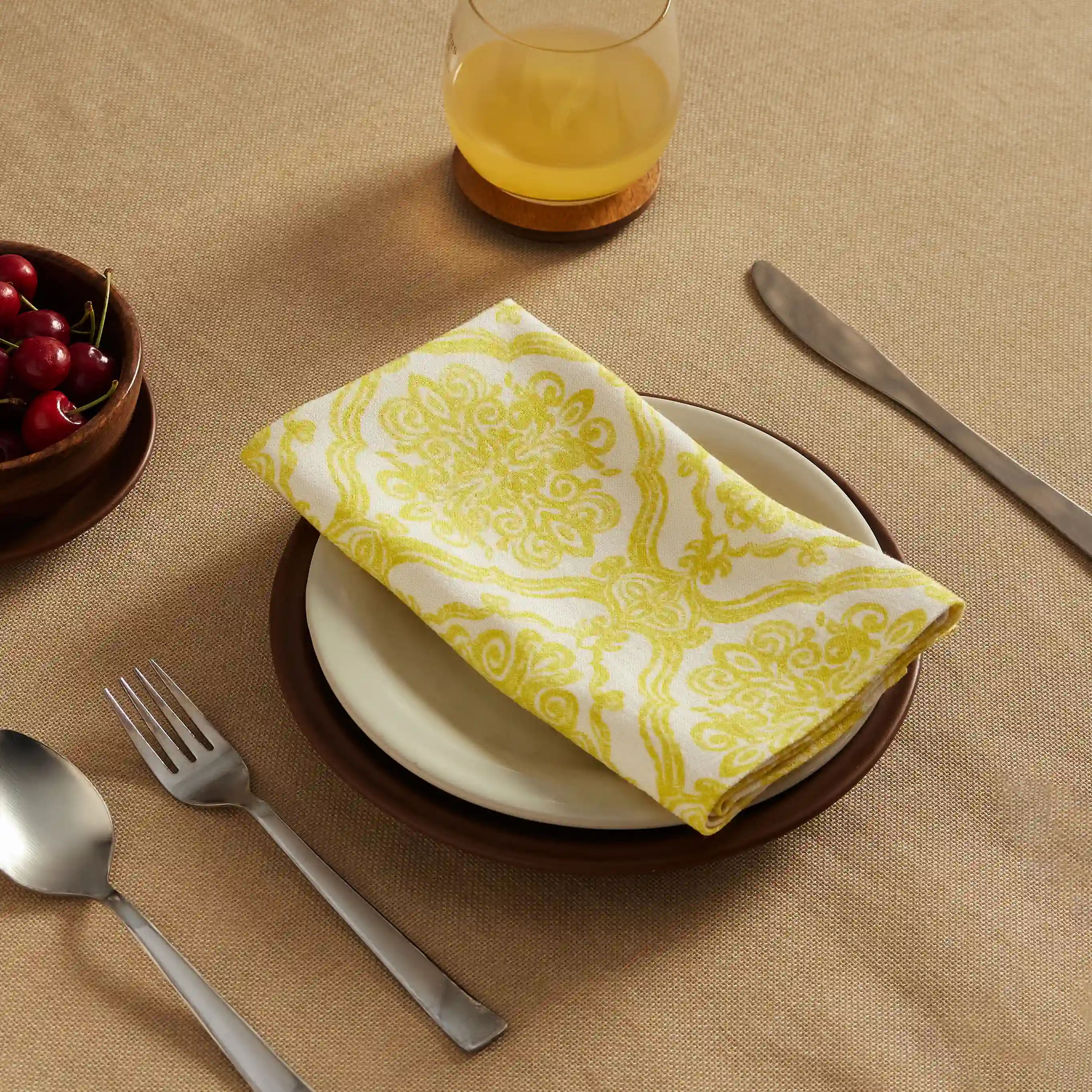 Nonna's Home | Tuscan Inspired Printed Soft & Absorbent Cotton Table Napkins | Set of 4 & 6 - Image 18