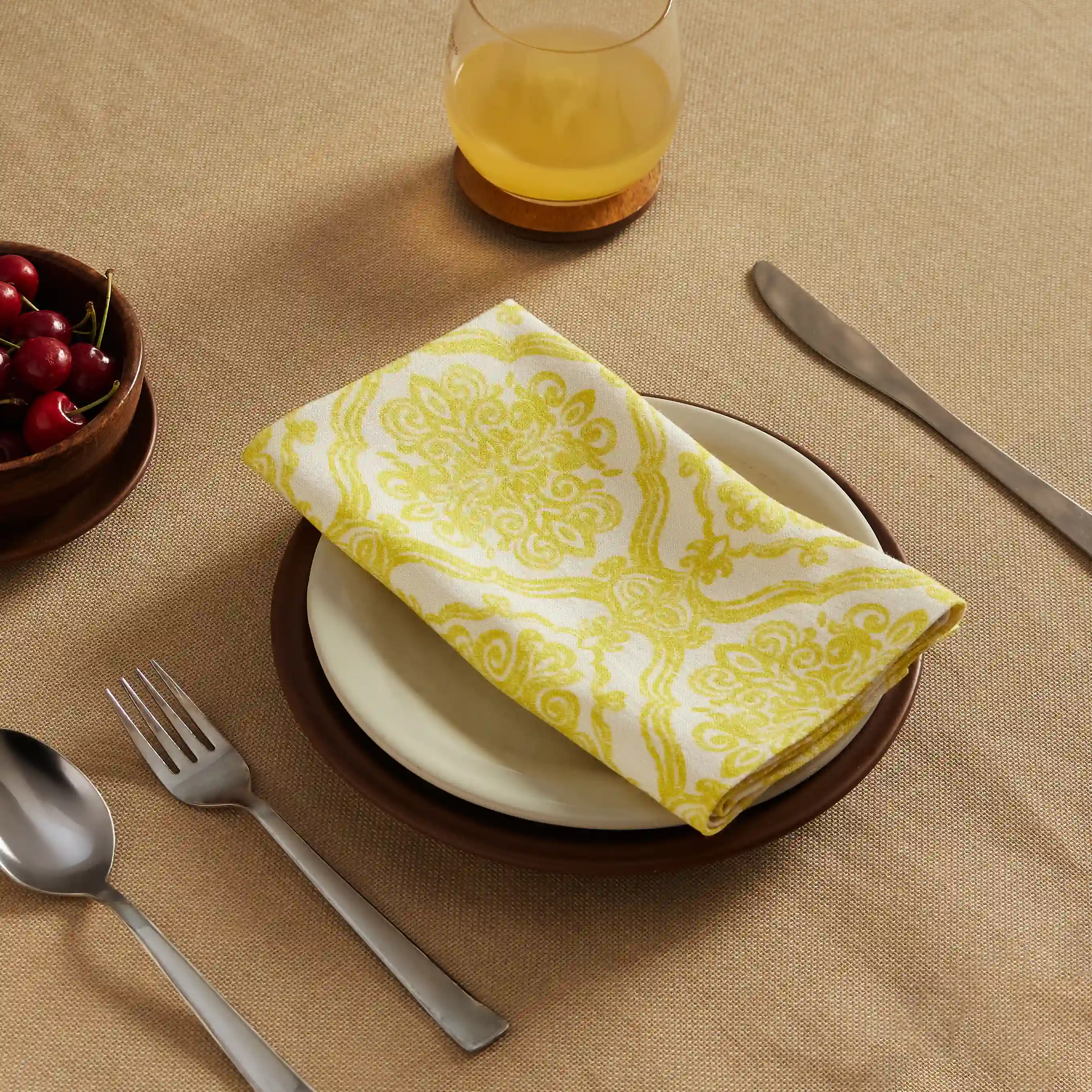 Nonna's Home | Tuscan Inspired Printed Soft & Absorbent Cotton Table Napkins | Set of 4 & 6 - Image 22