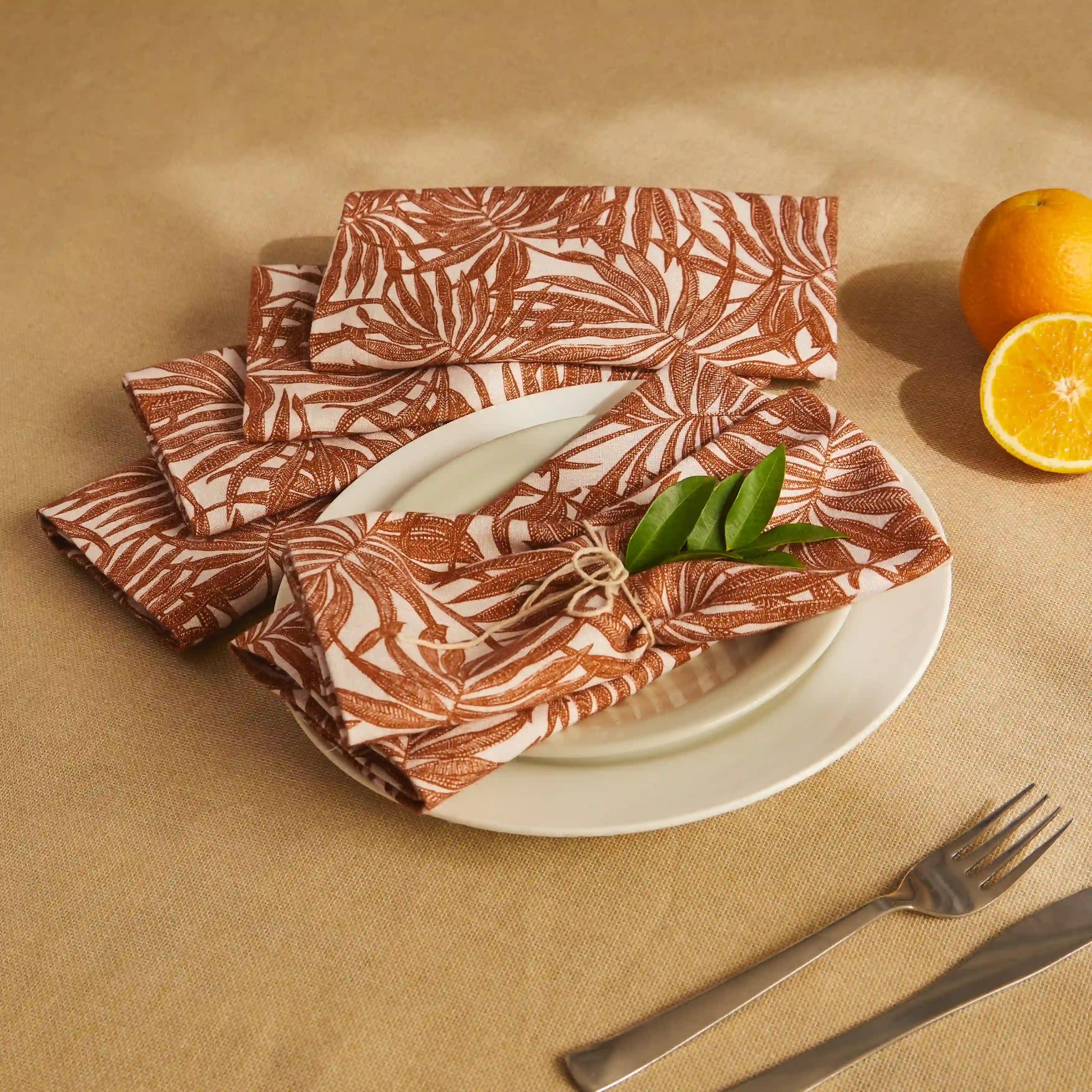 Nonna's Home | Tuscan Inspired Printed Soft & Absorbent Cotton Table Napkins | Set of 4 & 6 - Image 25