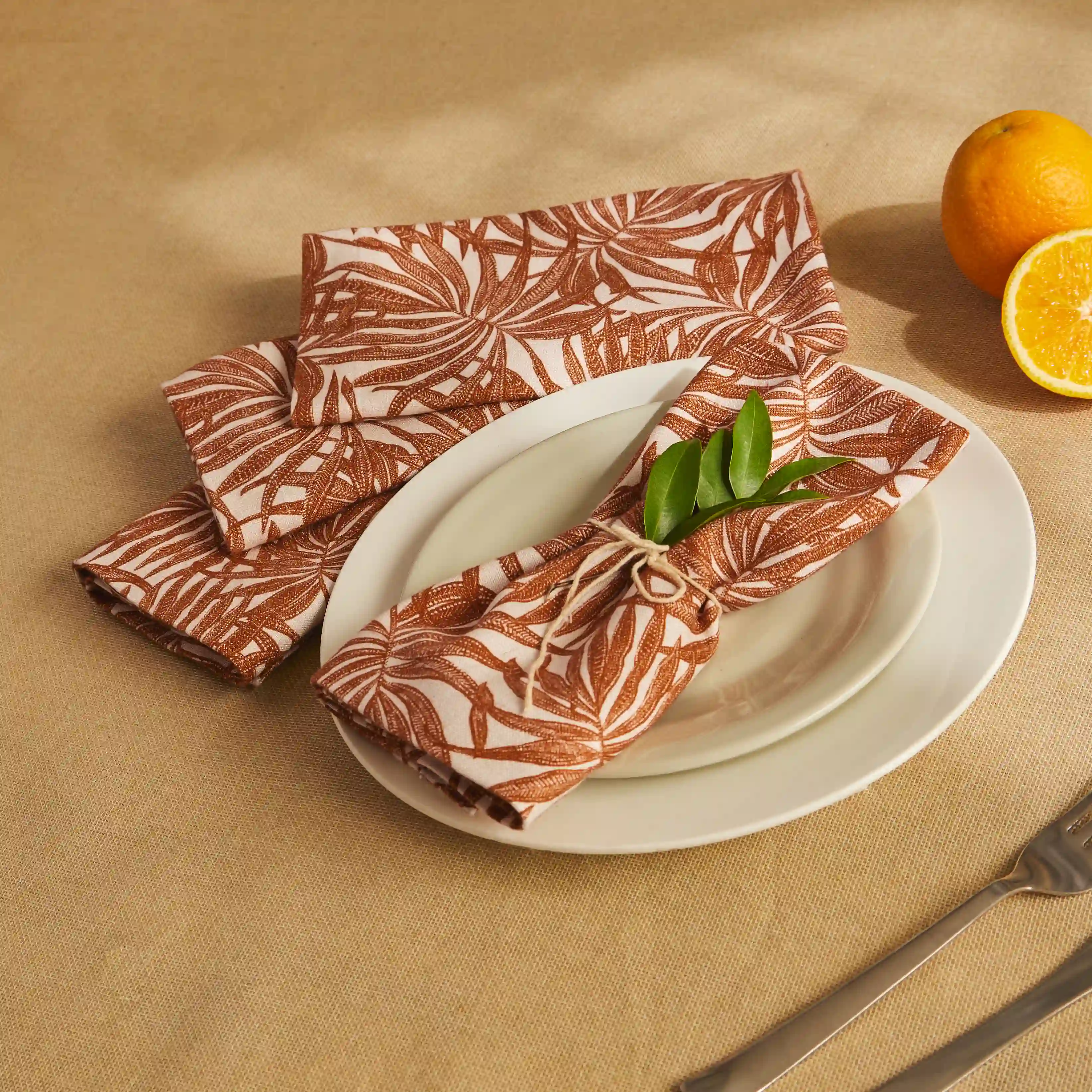 Nonna's Home | Tuscan Inspired Printed Soft & Absorbent Cotton Table Napkins | Set of 4 & 6 - Image 29