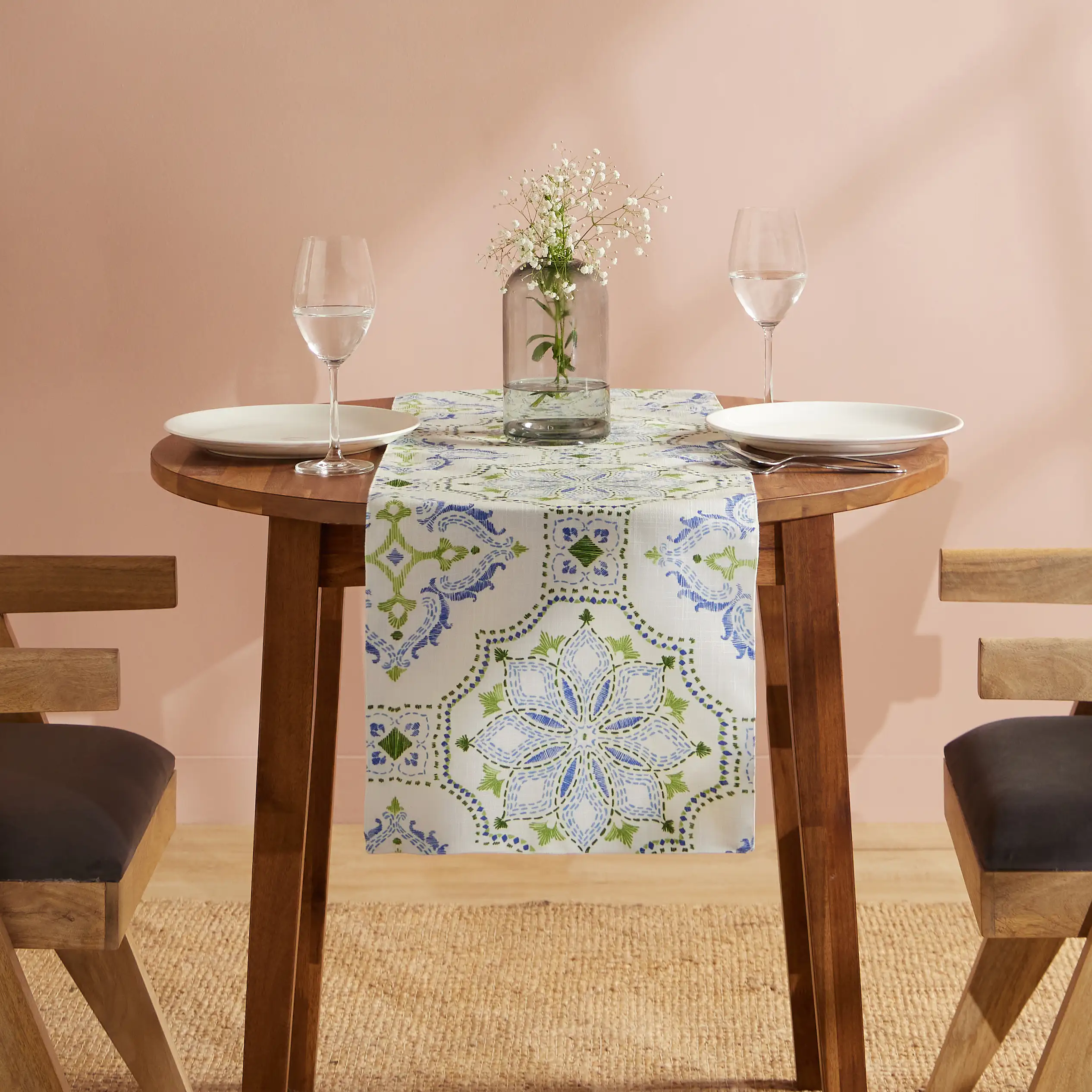 Nonna's Home | Tuscan Inspired Easy to Maintain Table Runner | Enhanced Stability with Poly Micro Backing - Image 5