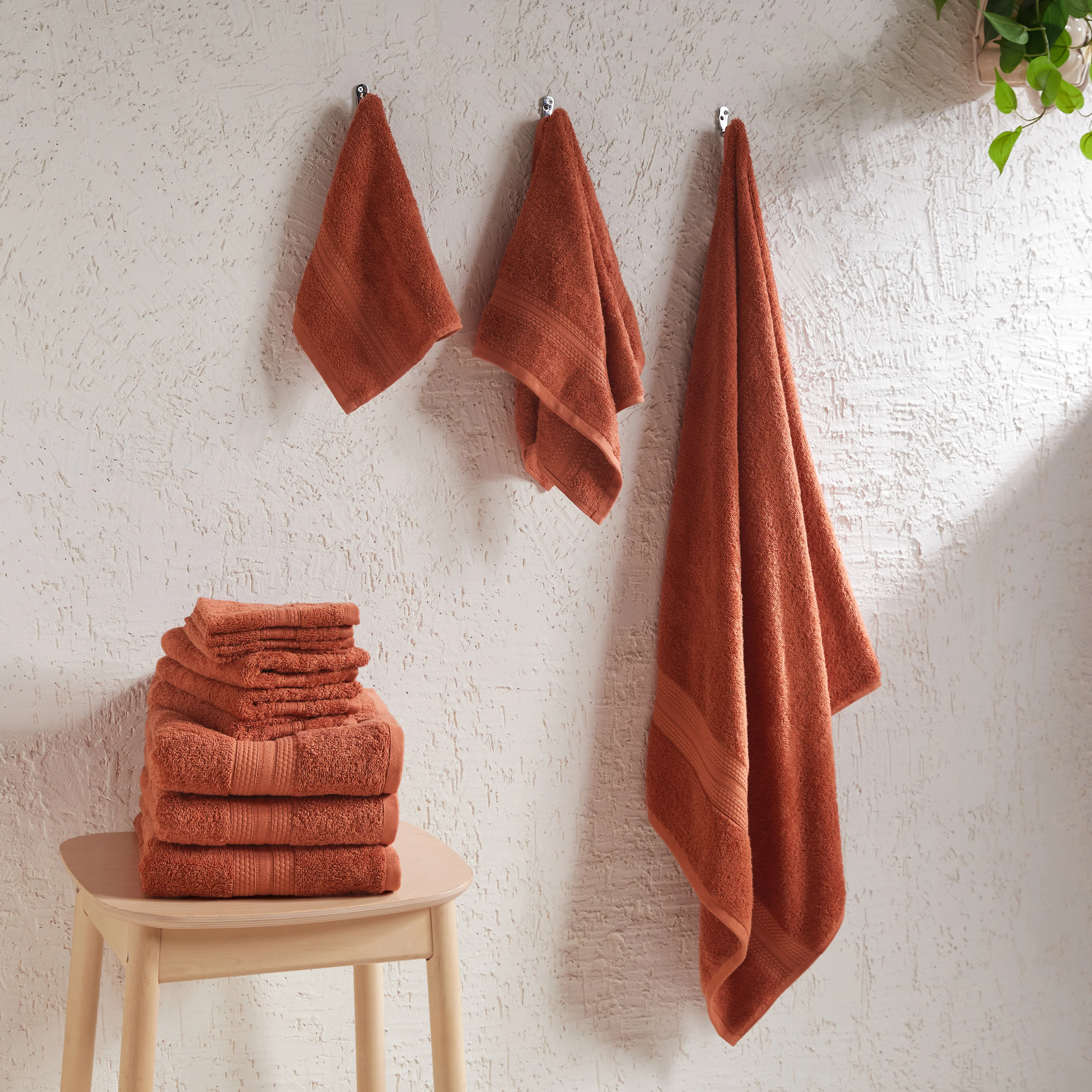 Paleto | Everyday Essentials Absorbent Ring Spun Cotton 12 Piece Terry Towel Set | Set of Bath, Hand & Face Towels - Image 15