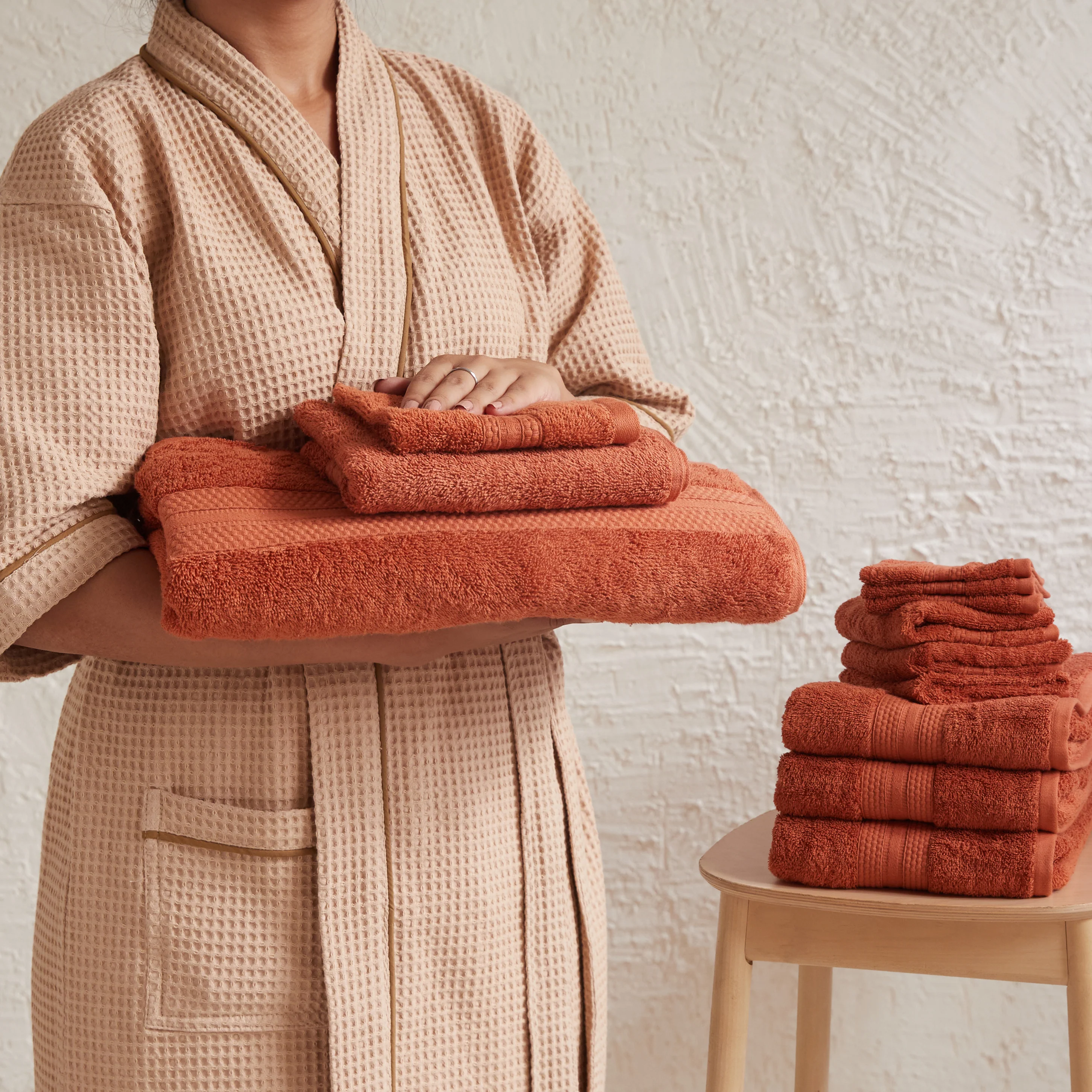 Paleto | Everyday Essentials Absorbent Ring Spun Cotton 12 Piece Terry Towel Set | Set of Bath, Hand & Face Towels - Image 16