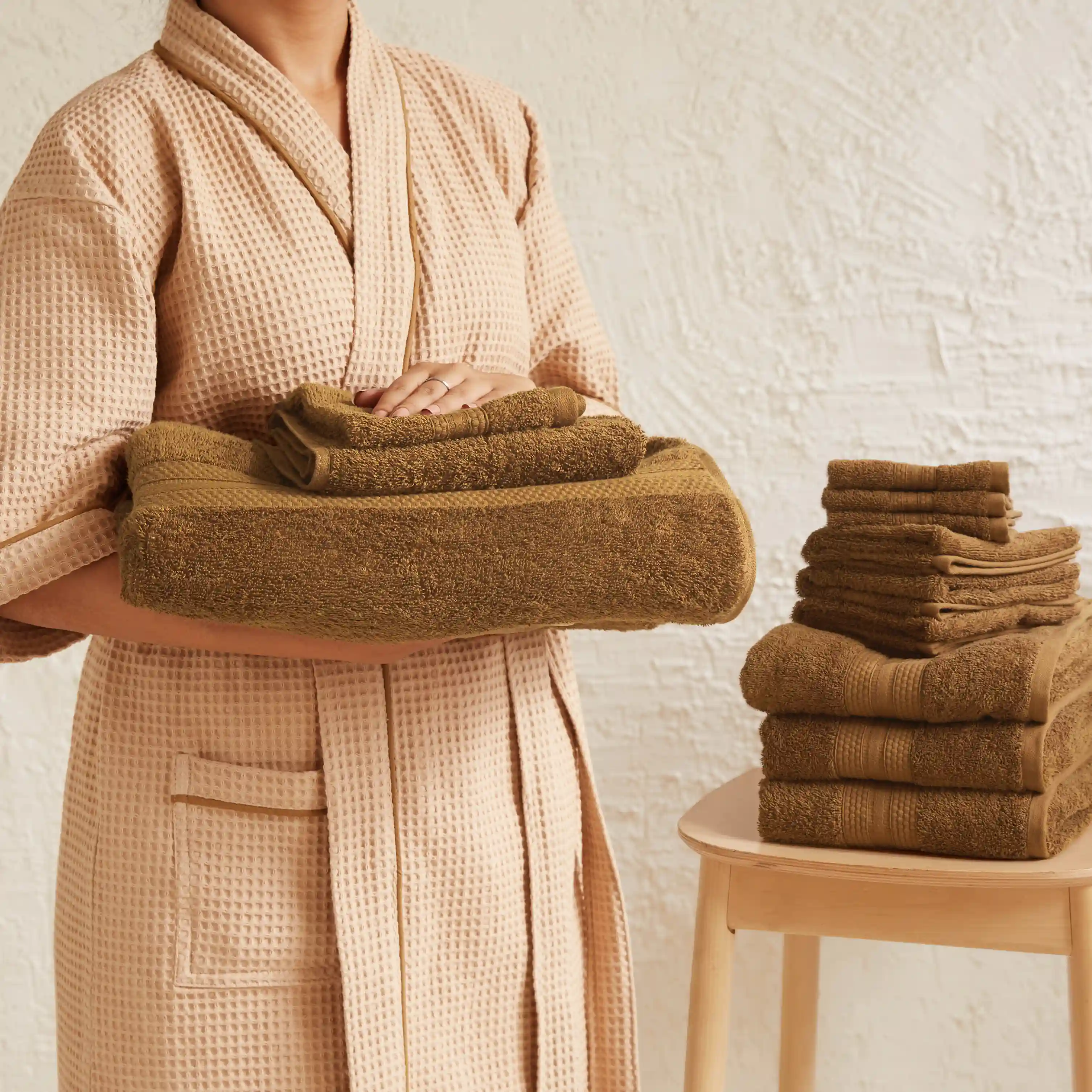 Paleto | Everyday Essentials Absorbent Ring Spun Cotton 12 Piece Terry Towel Set | Set of Bath, Hand & Face Towels - Image 23