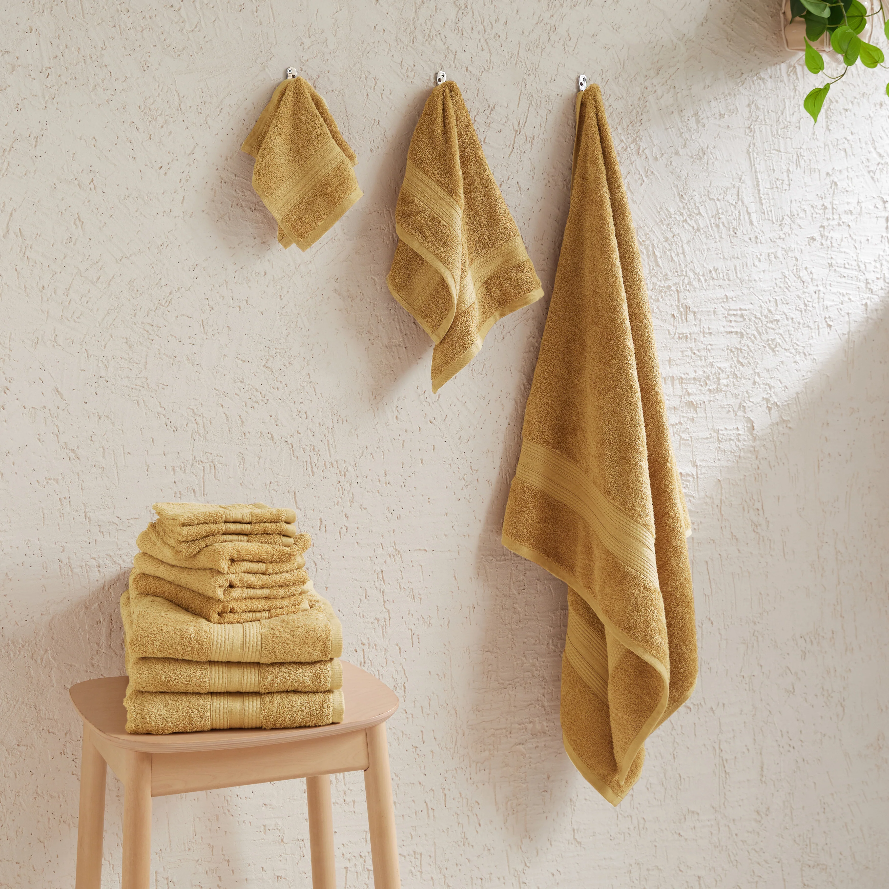 Paleto | Everyday Essentials Absorbent Ring Spun Cotton 12 Piece Terry Towel Set | Set of Bath, Hand & Face Towels - Image 36