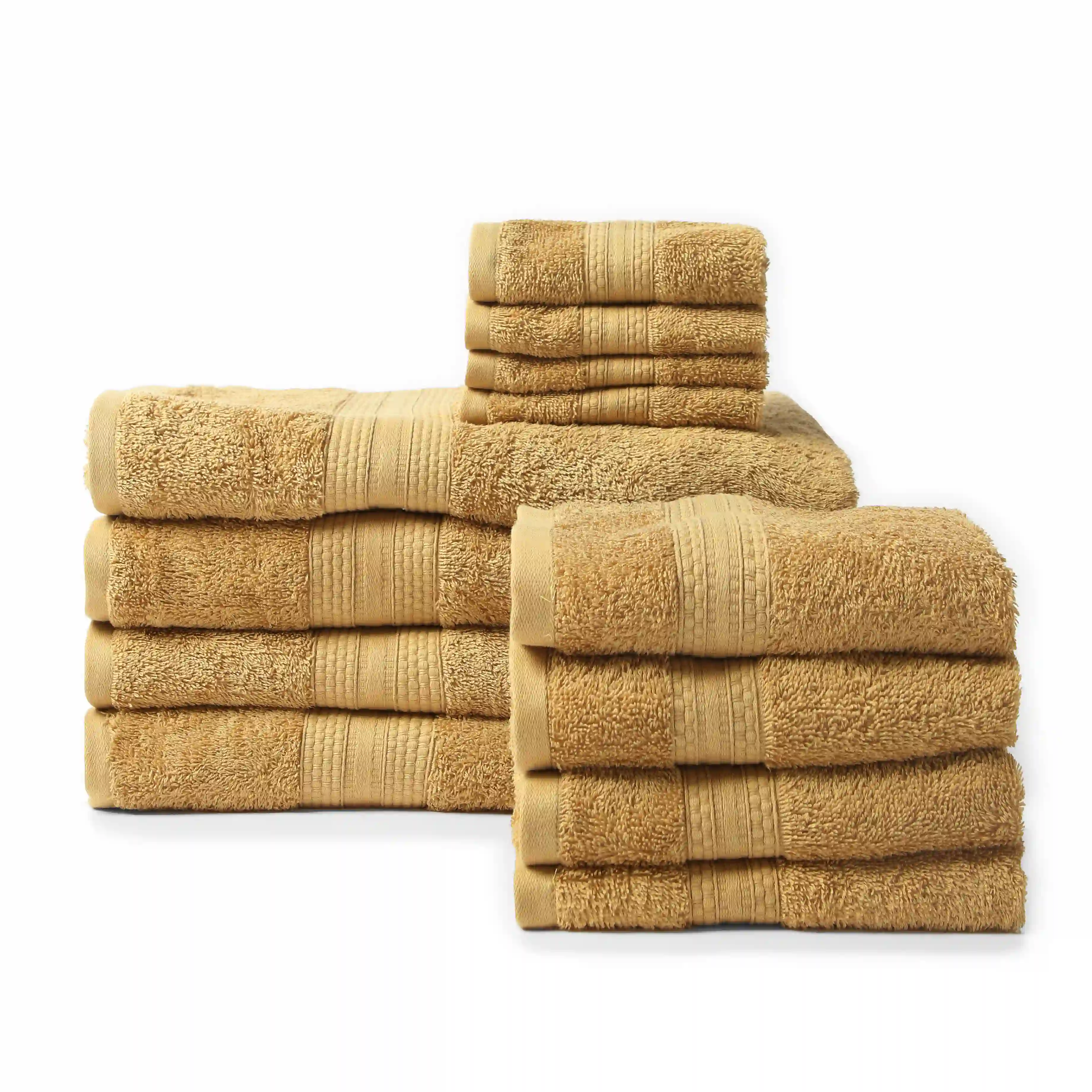 Paleto | Everyday Essentials Absorbent Ring Spun Cotton 12 Piece Terry Towel Set | Set of Bath, Hand & Face Towels - Image 38