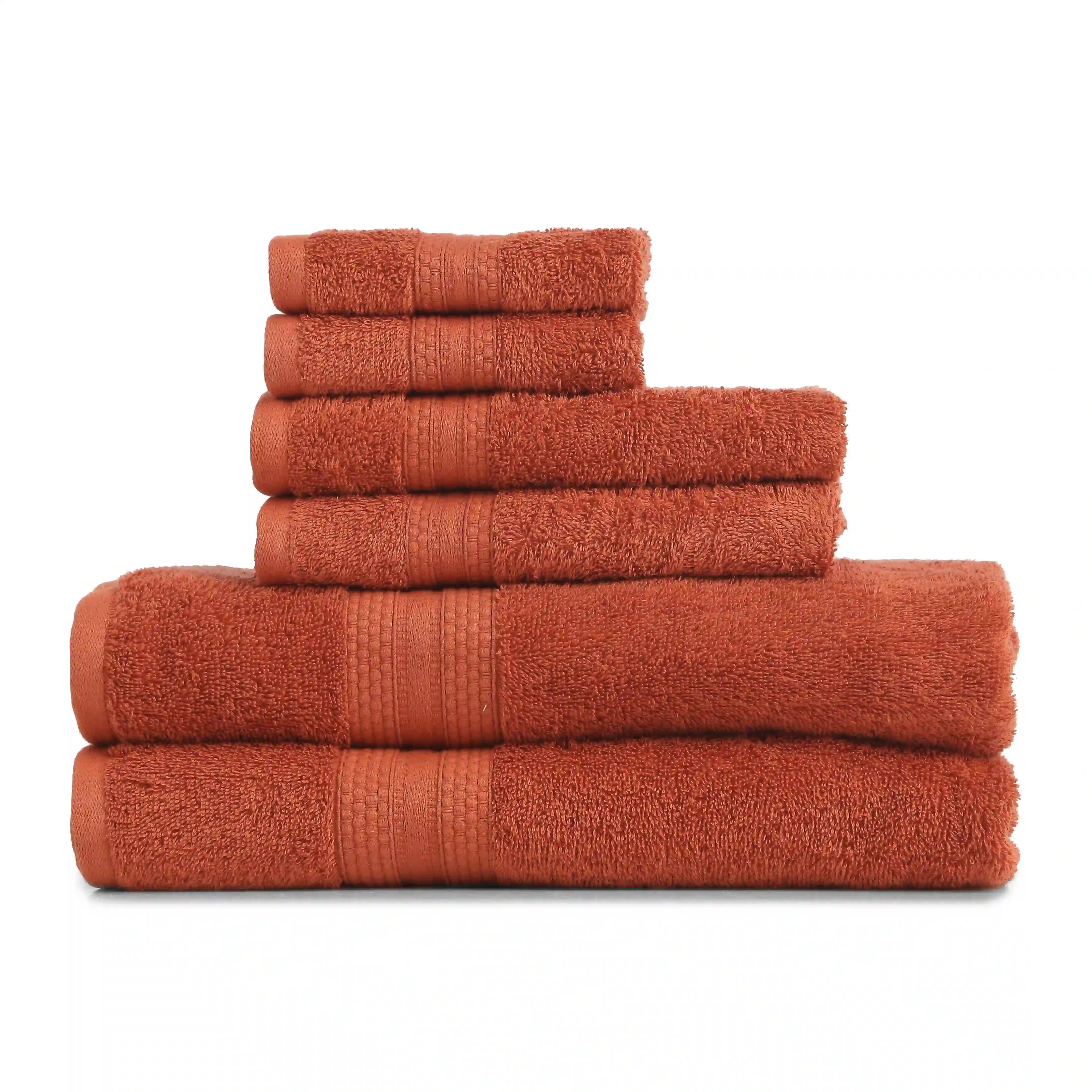 Paleto | Everyday Essentials Absorbent Ring Spun Cotton 6 Piece Terry Towel Set | Set of Bath, Hand & Face Towels - Image 17