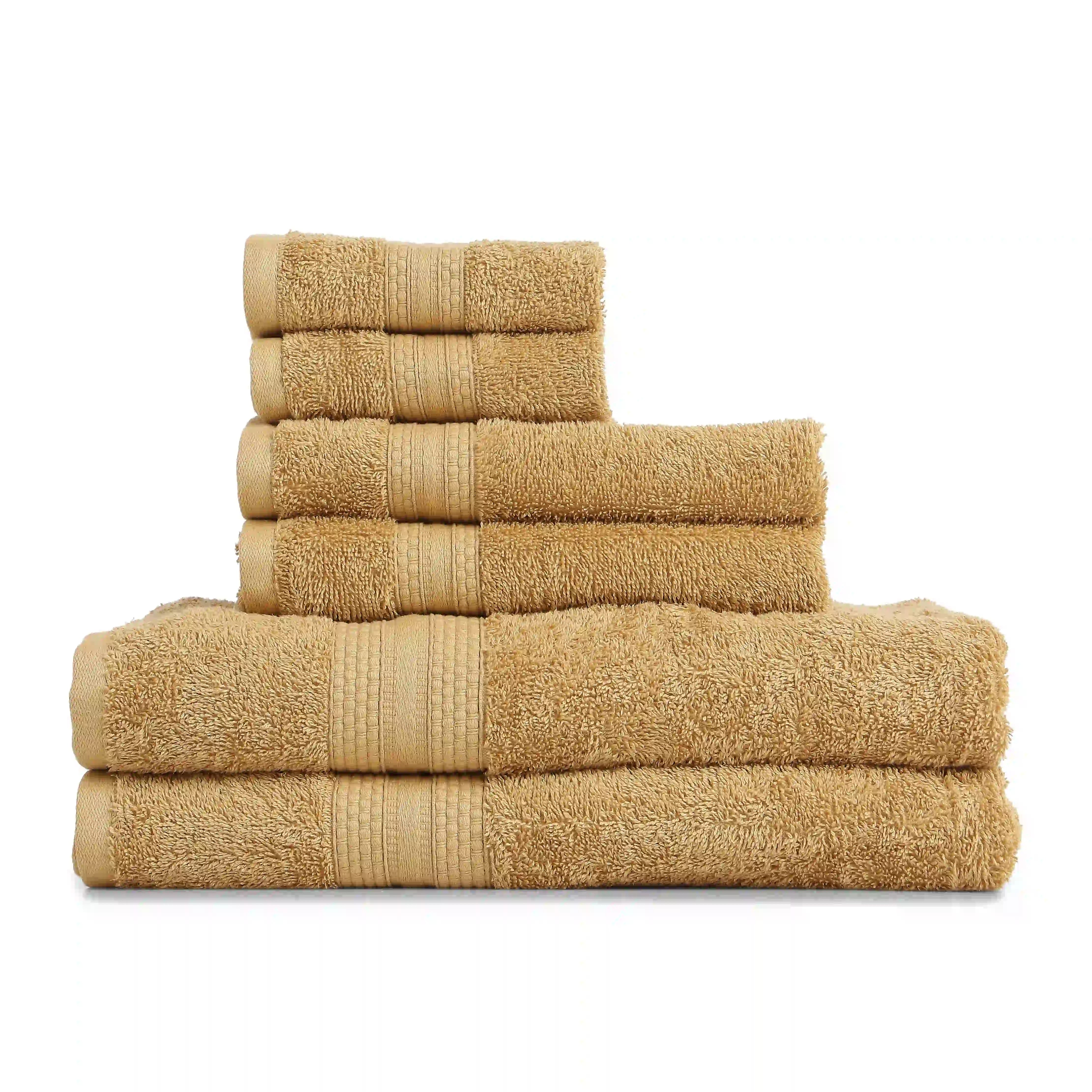 Paleto | Everyday Essentials Absorbent Ring Spun Cotton 6 Piece Terry Towel Set | Set of Bath, Hand & Face Towels - Image 24