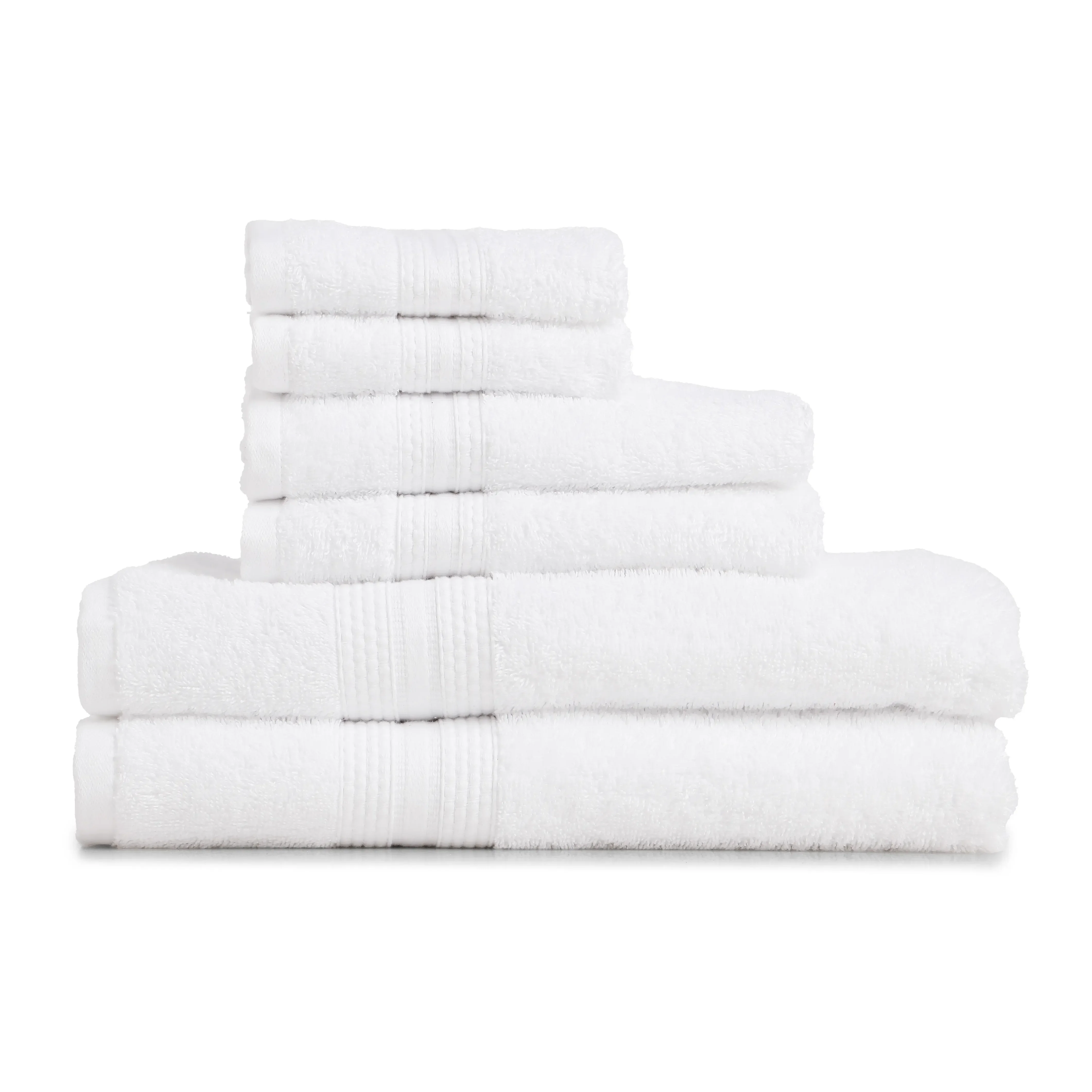 Paleto | Everyday Essentials Absorbent Ring Spun Cotton 6 Piece Terry Towel Set | Set of Bath, Hand & Face Towels - Image 3