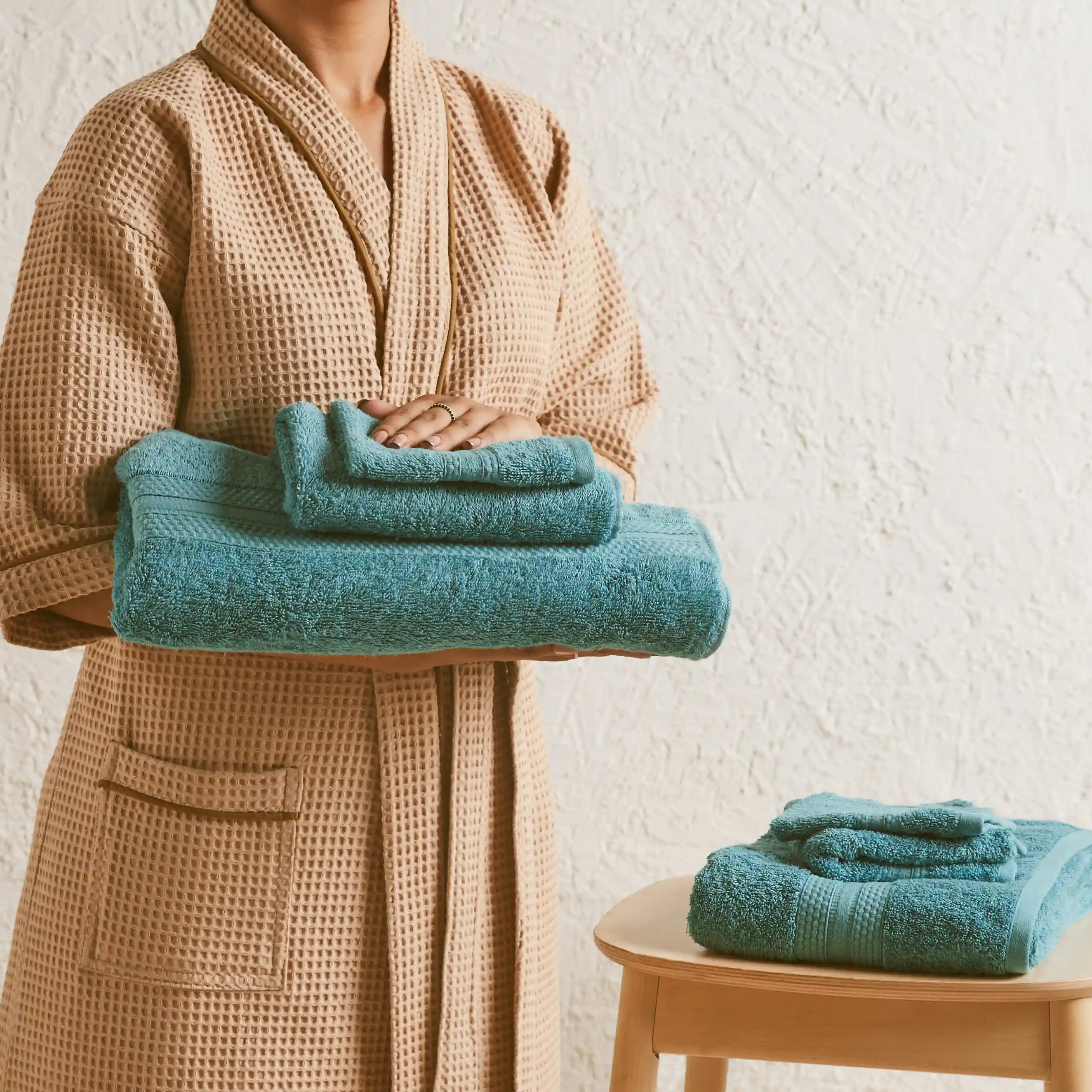 Paleto | Everyday Essentials Absorbent Ring Spun Cotton 6 Piece Terry Towel Set | Set of Bath, Hand & Face Towels - Image 30