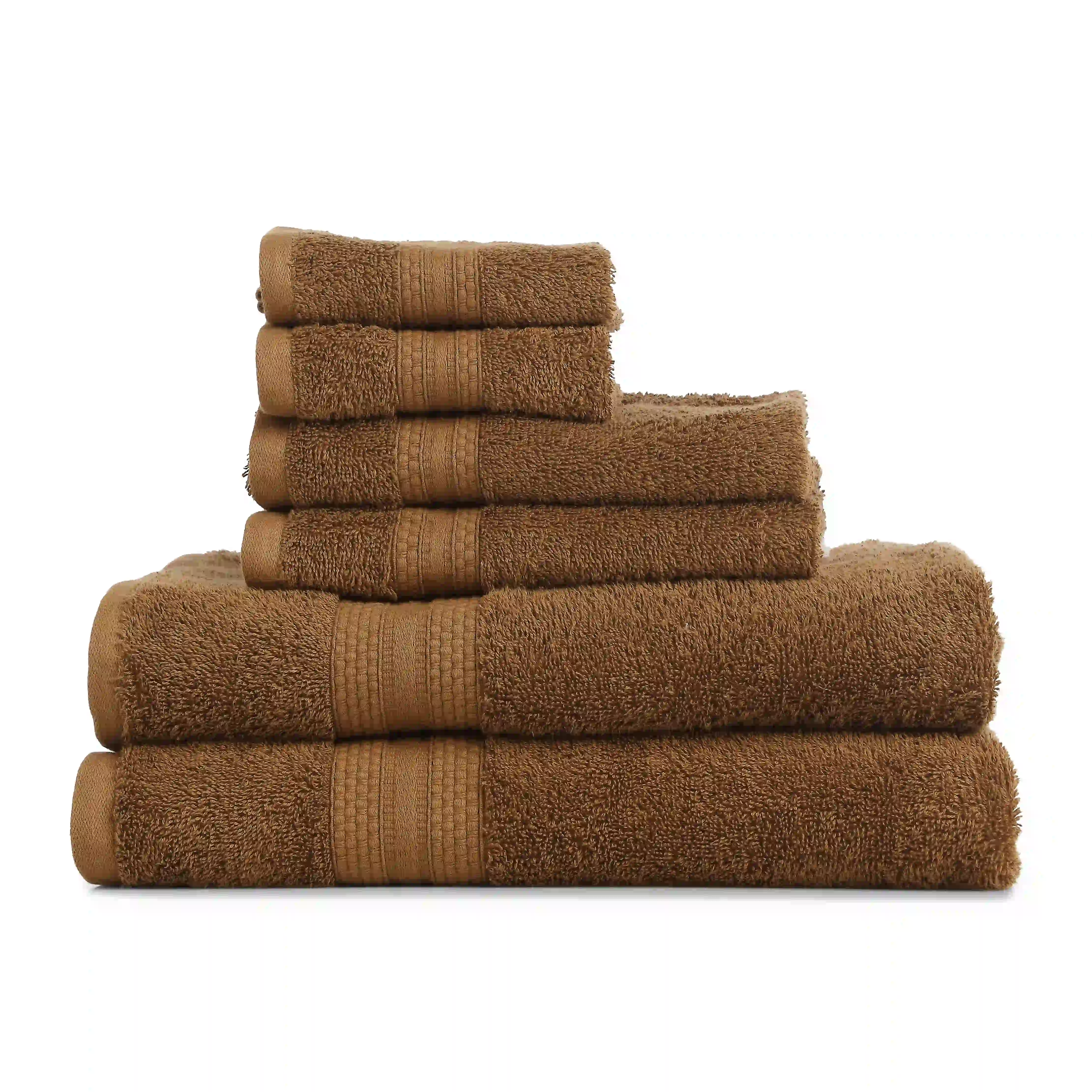 Paleto | Everyday Essentials Absorbent Ring Spun Cotton 6 Piece Terry Towel Set | Set of Bath, Hand & Face Towels - Image 38