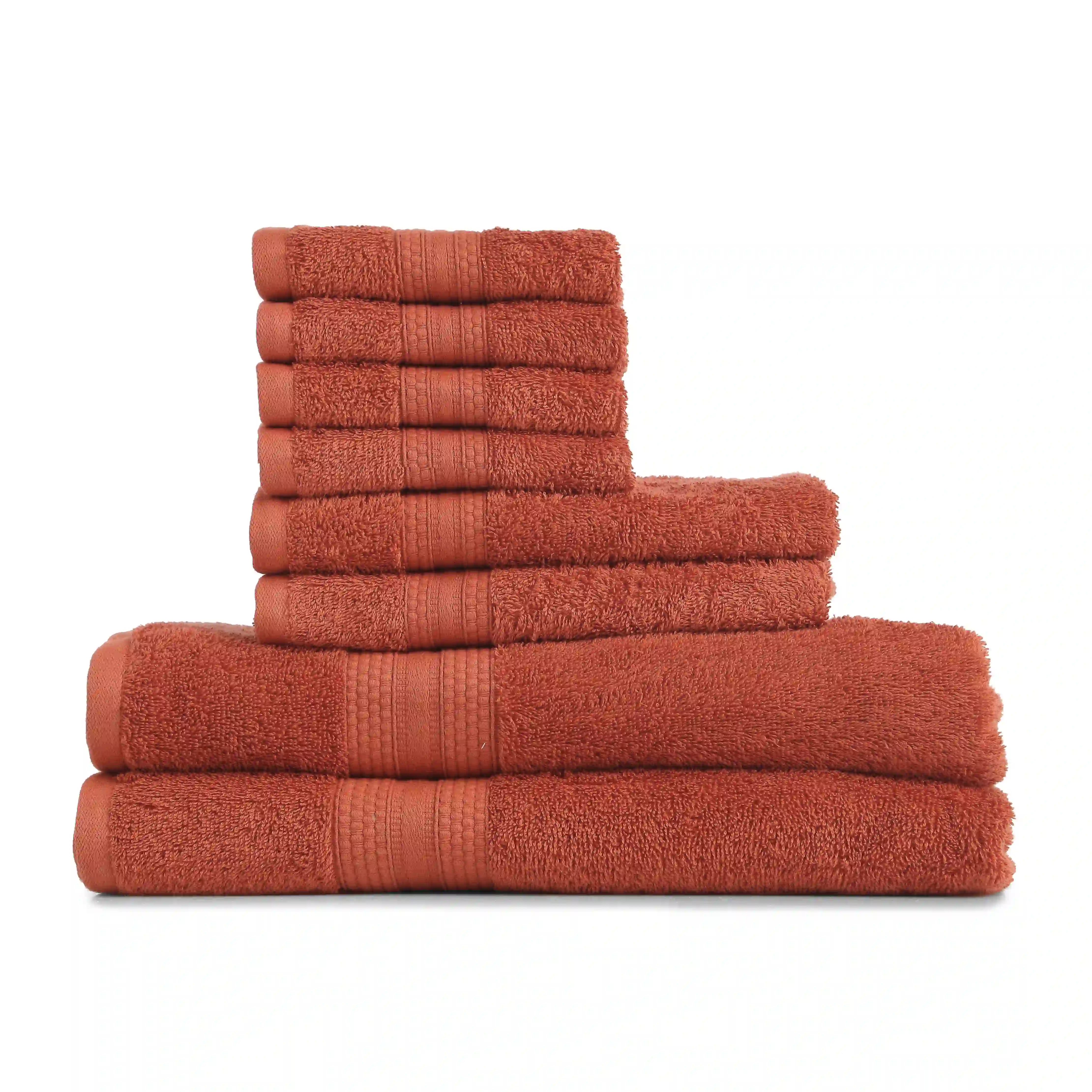 Paleto | Everyday Essentials Absorbent Ring Spun Cotton 8 Piece Terry Towel Set | Set of Bath, Hand & Face Towels - Image 15