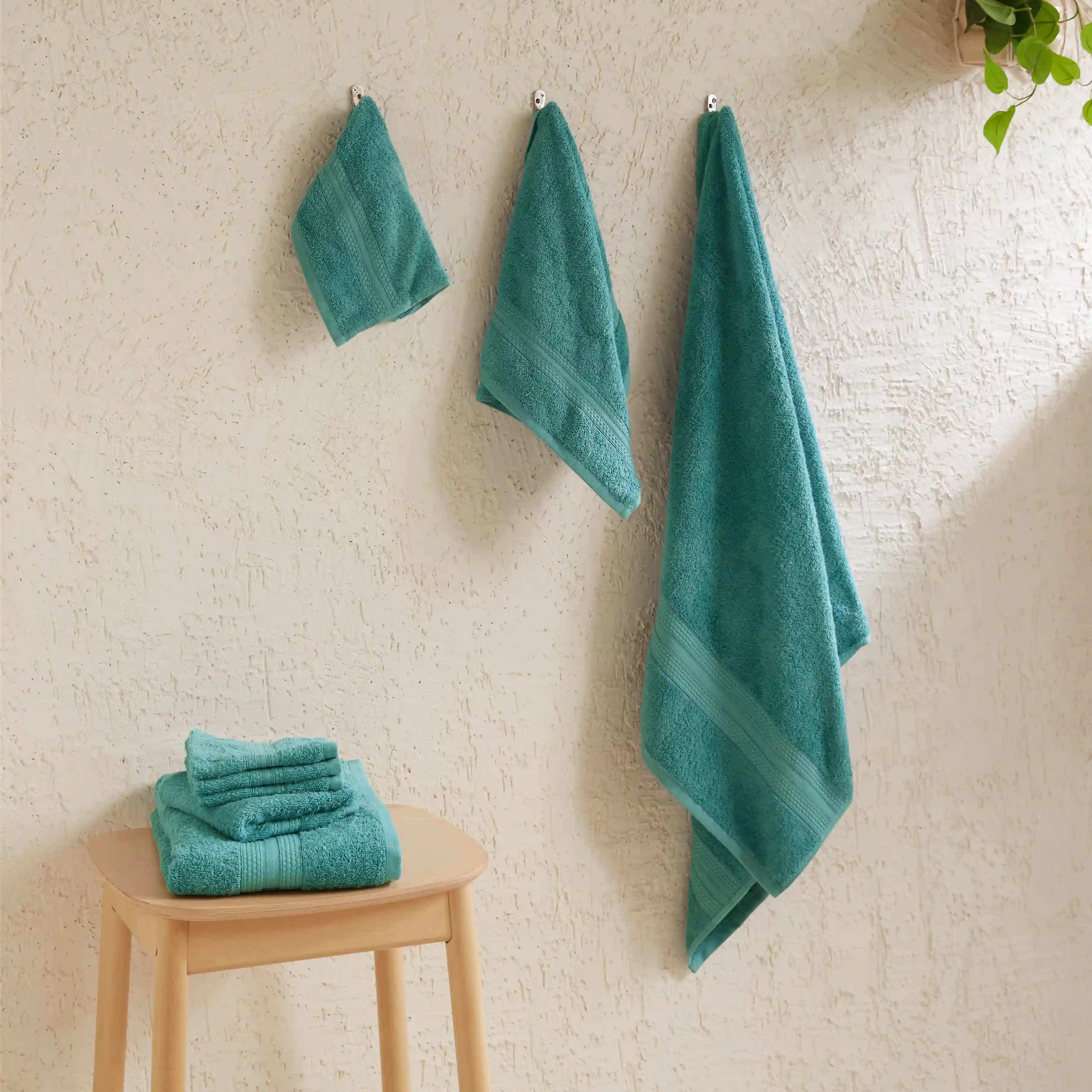 Paleto | Everyday Essentials Absorbent Ring Spun Cotton 8 Piece Terry Towel Set | Set of Bath, Hand & Face Towels - Image 27