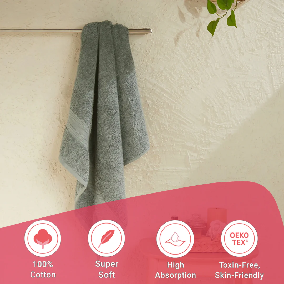 Paleto | Everyday Essentials Absorbent Ring Spun Cotton Bath Towel - Image 34