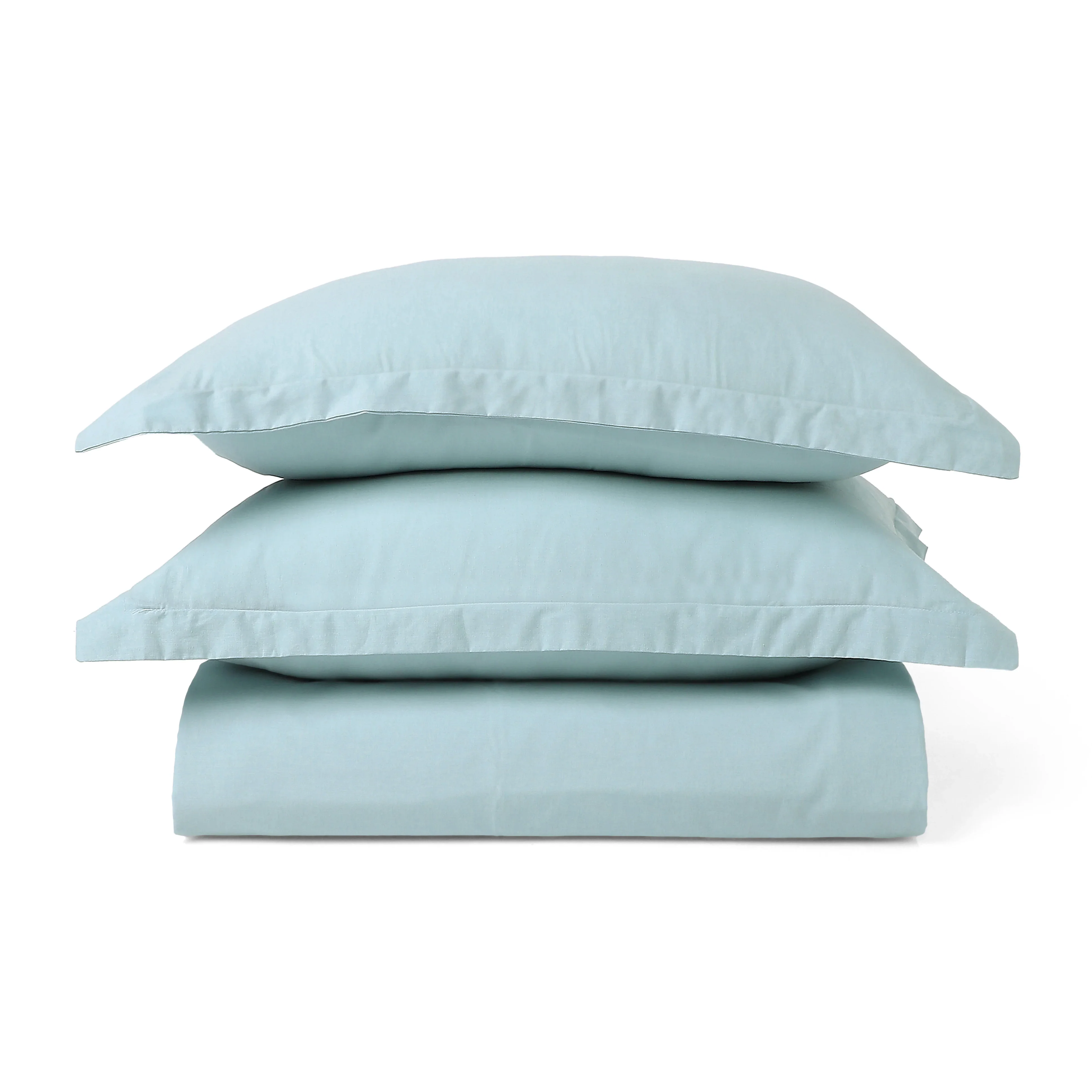 Paleto | Everyday Hues Solid Dyed Cotton Bedsheet Set-Blue Sky - Image 14