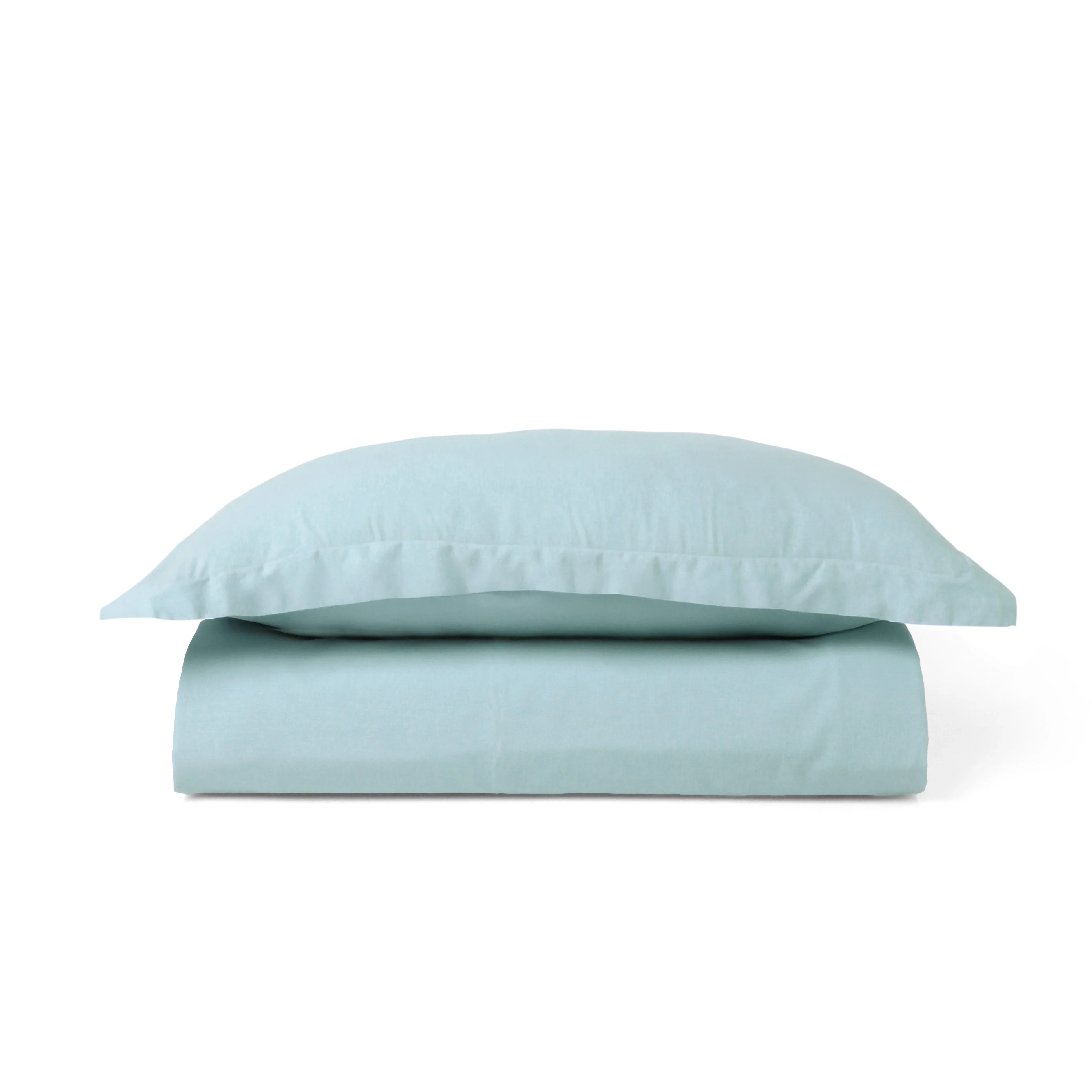 Paleto | Everyday Hues Solid Dyed Cotton Bedsheet Set-Blue Sky - Image 4