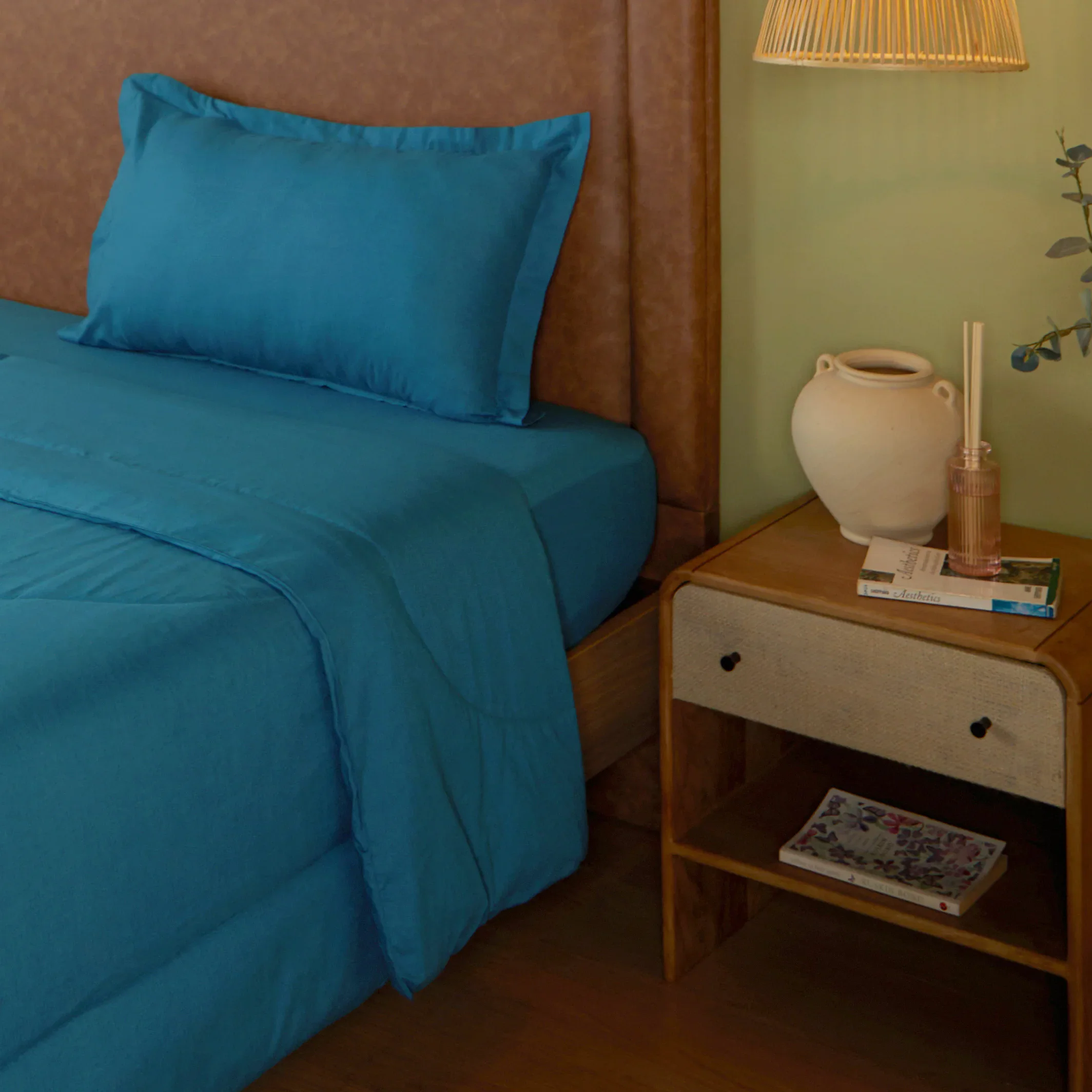 Paleto | Everyday Hues Cotton Solid Dyed 120GSM Comforter-Mineral