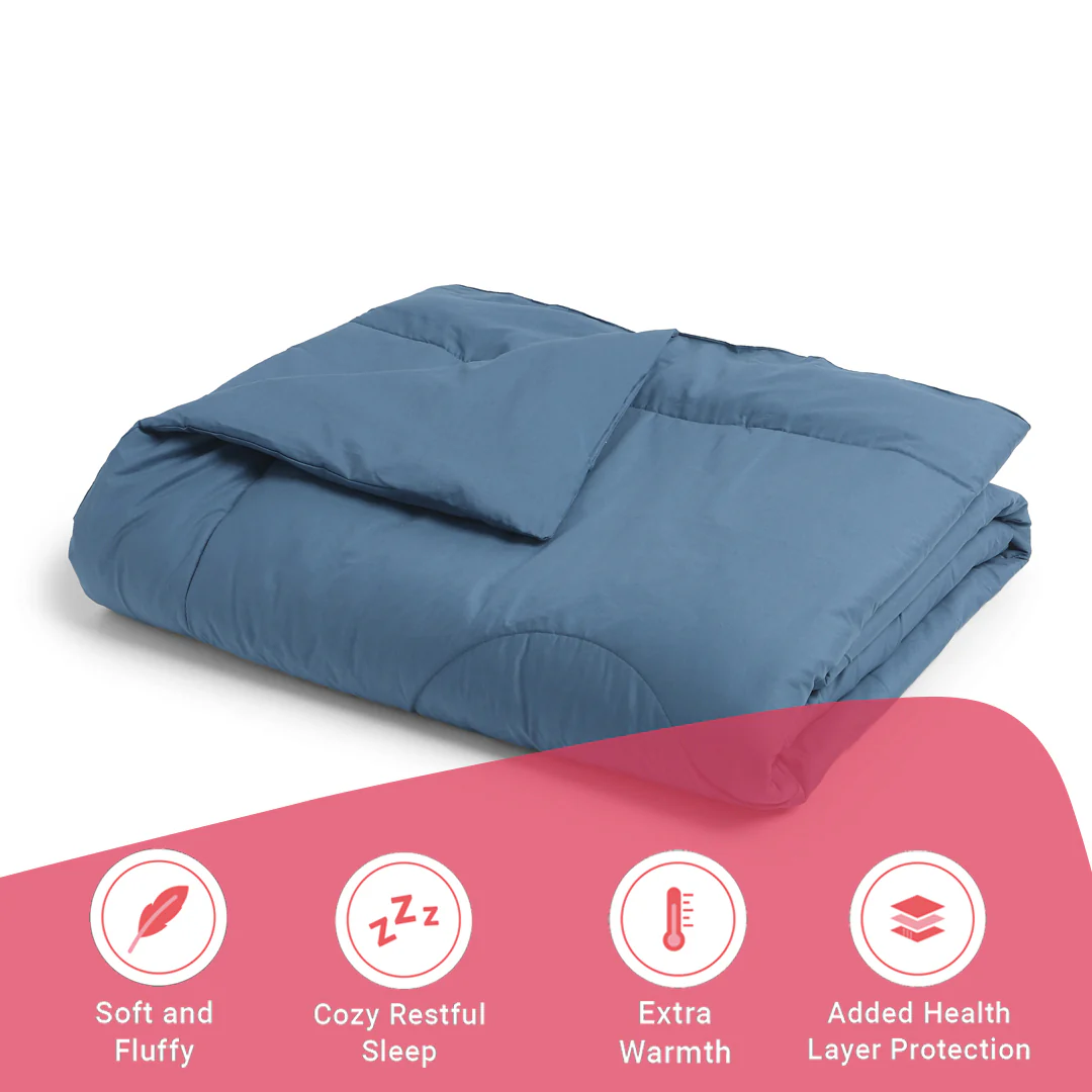Paleto | Everyday Hues Cotton Solid Dyed 120GSM Comforter-Mineral - Image 11
