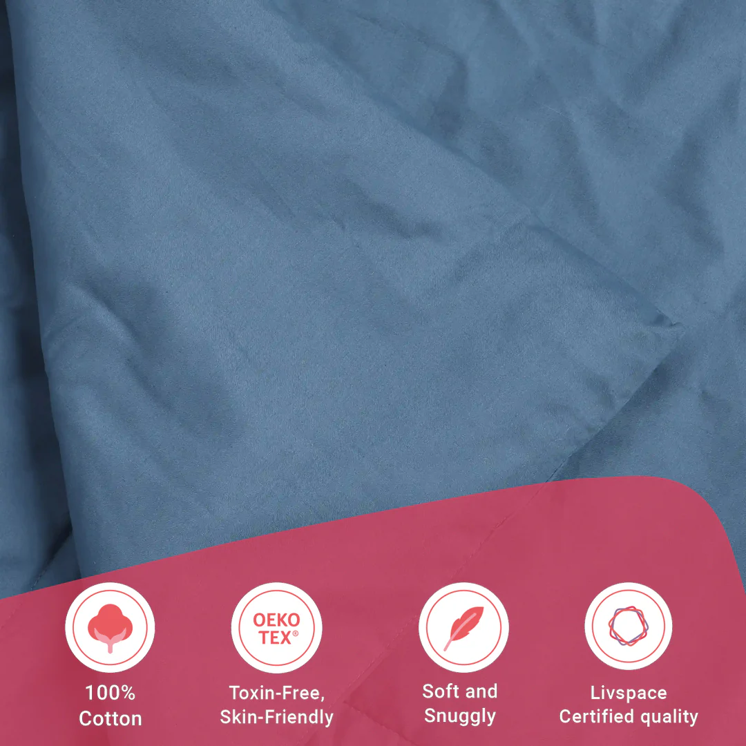 Paleto | Everyday Hues Cotton Solid Dyed 120GSM Comforter-Mineral - Image 12