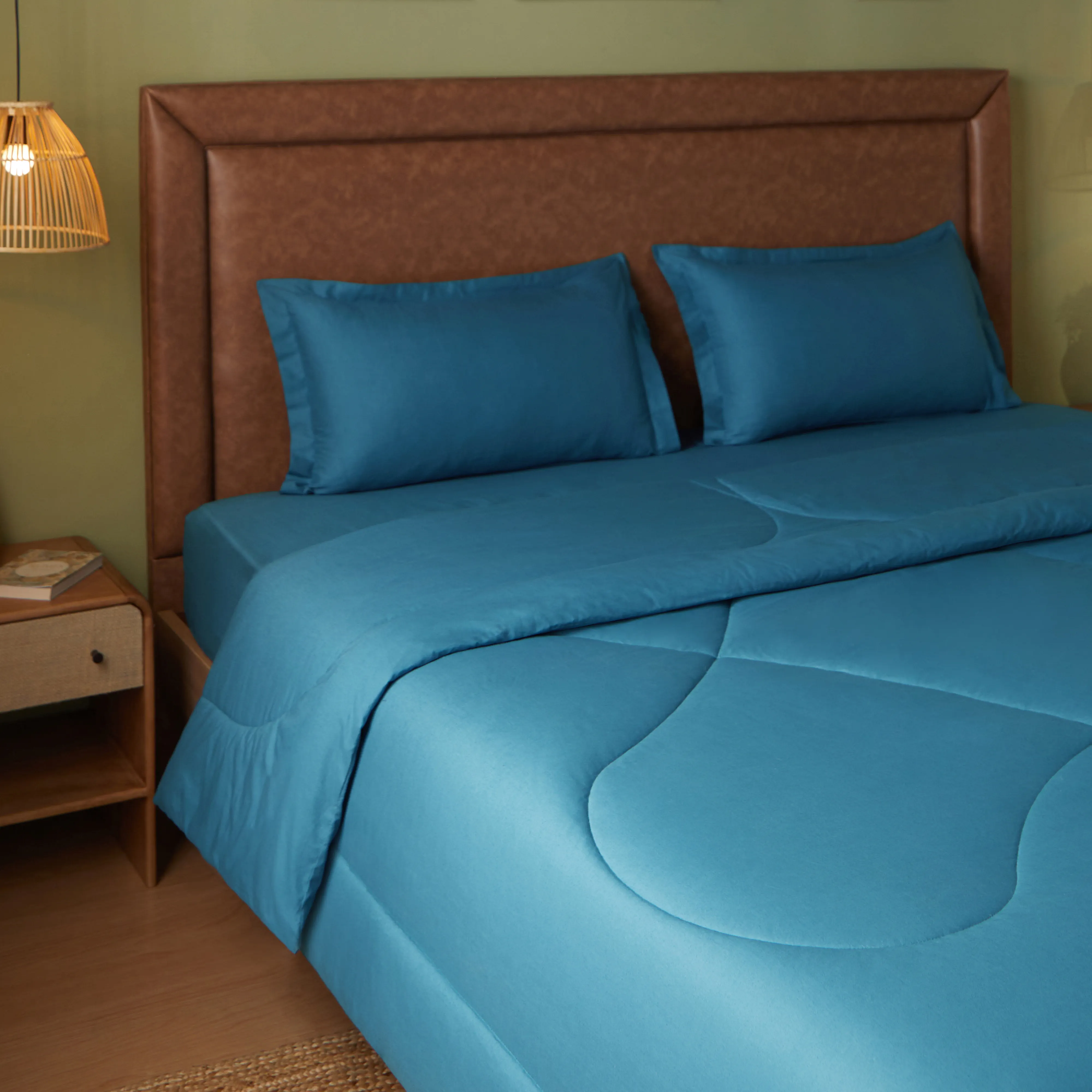 Paleto | Everyday Hues Cotton Solid Dyed 120GSM Comforter-Mineral - Image 6