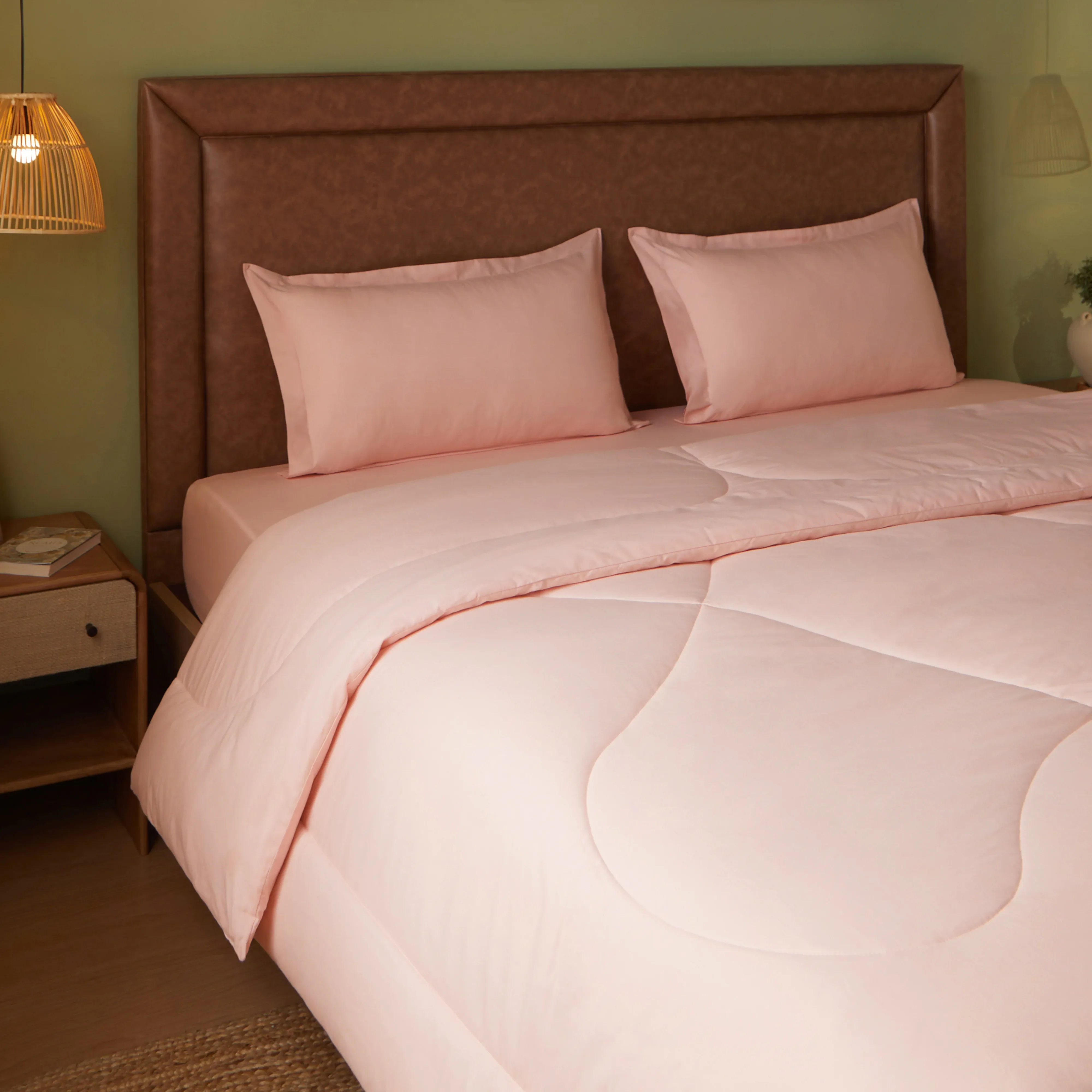 Paleto | Everyday Hues Cotton Solid Dyed 120GSM Comforter-Veiled Rose - Image 6