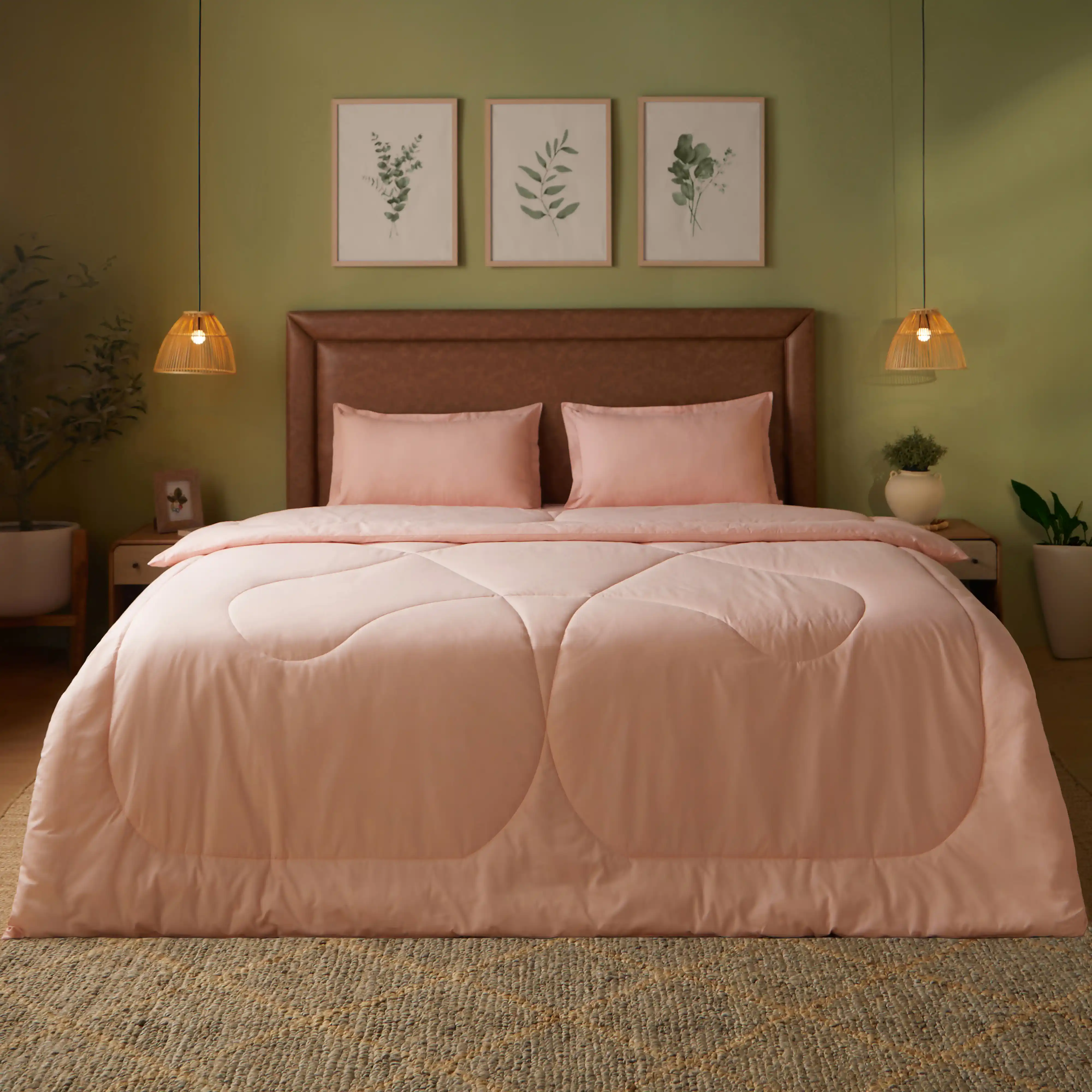 Paleto | Everyday Hues Cotton Solid Dyed 120GSM Comforter-Veiled Rose - Image 7