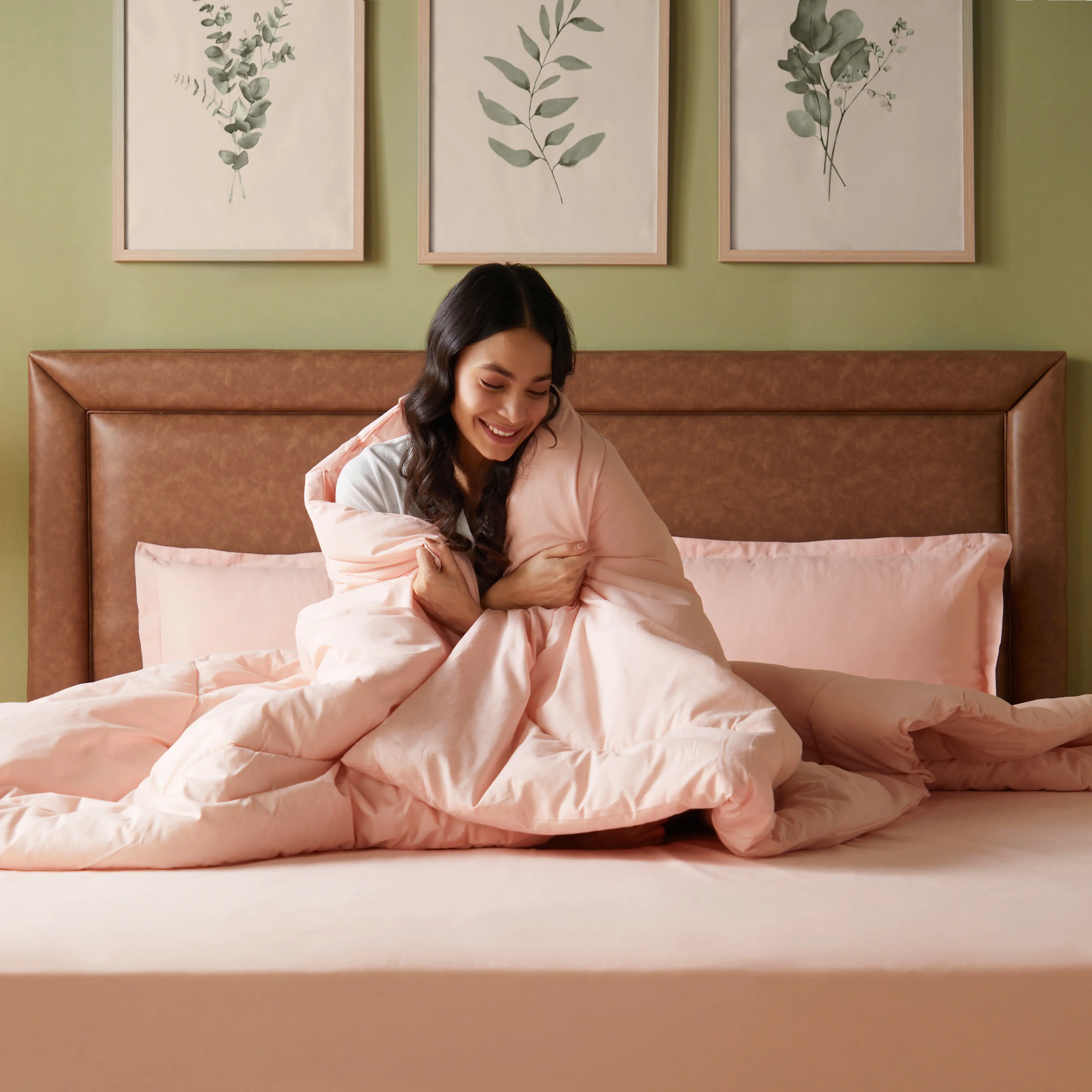 Paleto | Everyday Hues Cotton Solid Dyed 120GSM Comforter-Veiled Rose - Image 8