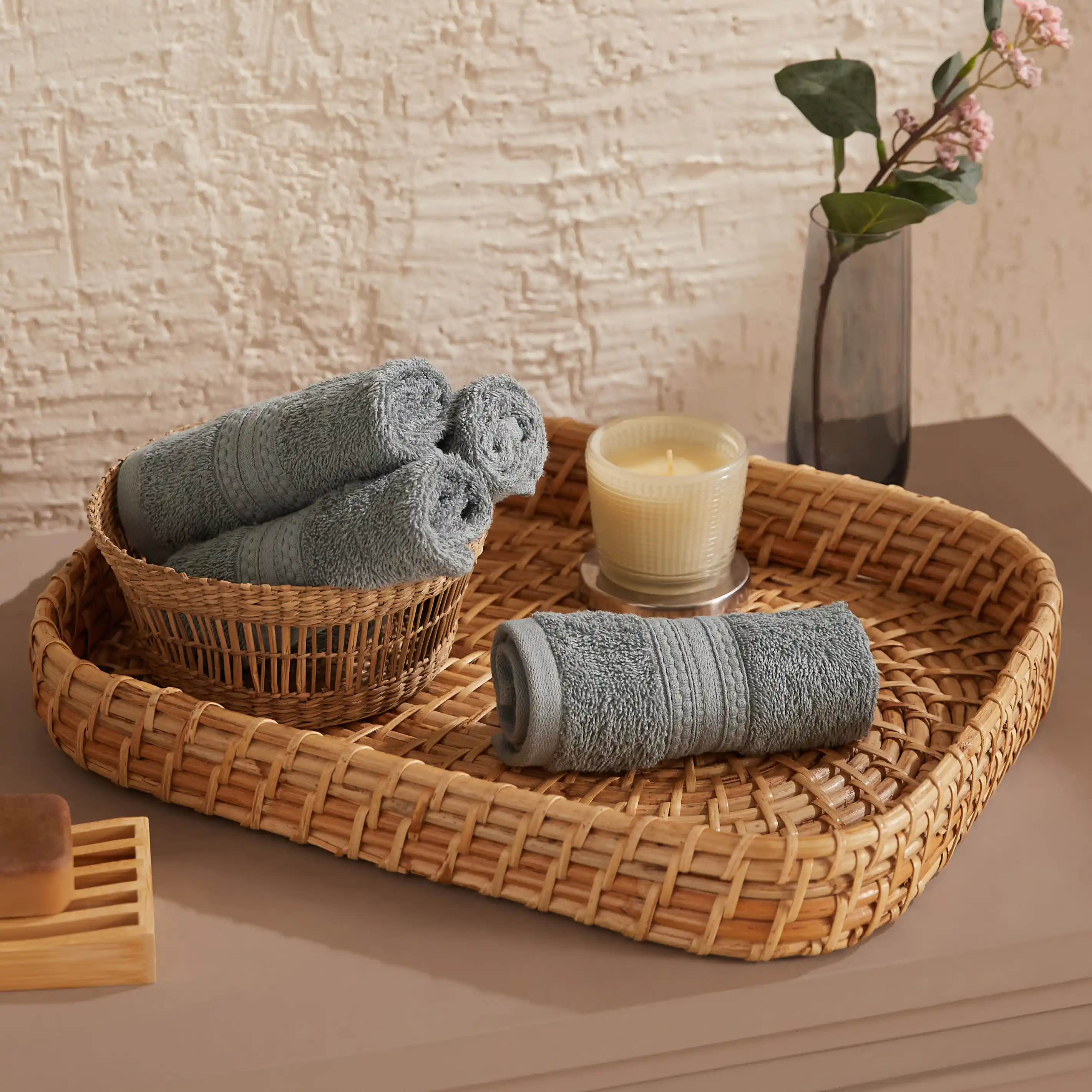 Paleto | Everyday Essentials Absorbent Ring Spun Cotton Terry Face Towels | Set of 4 - Image 26