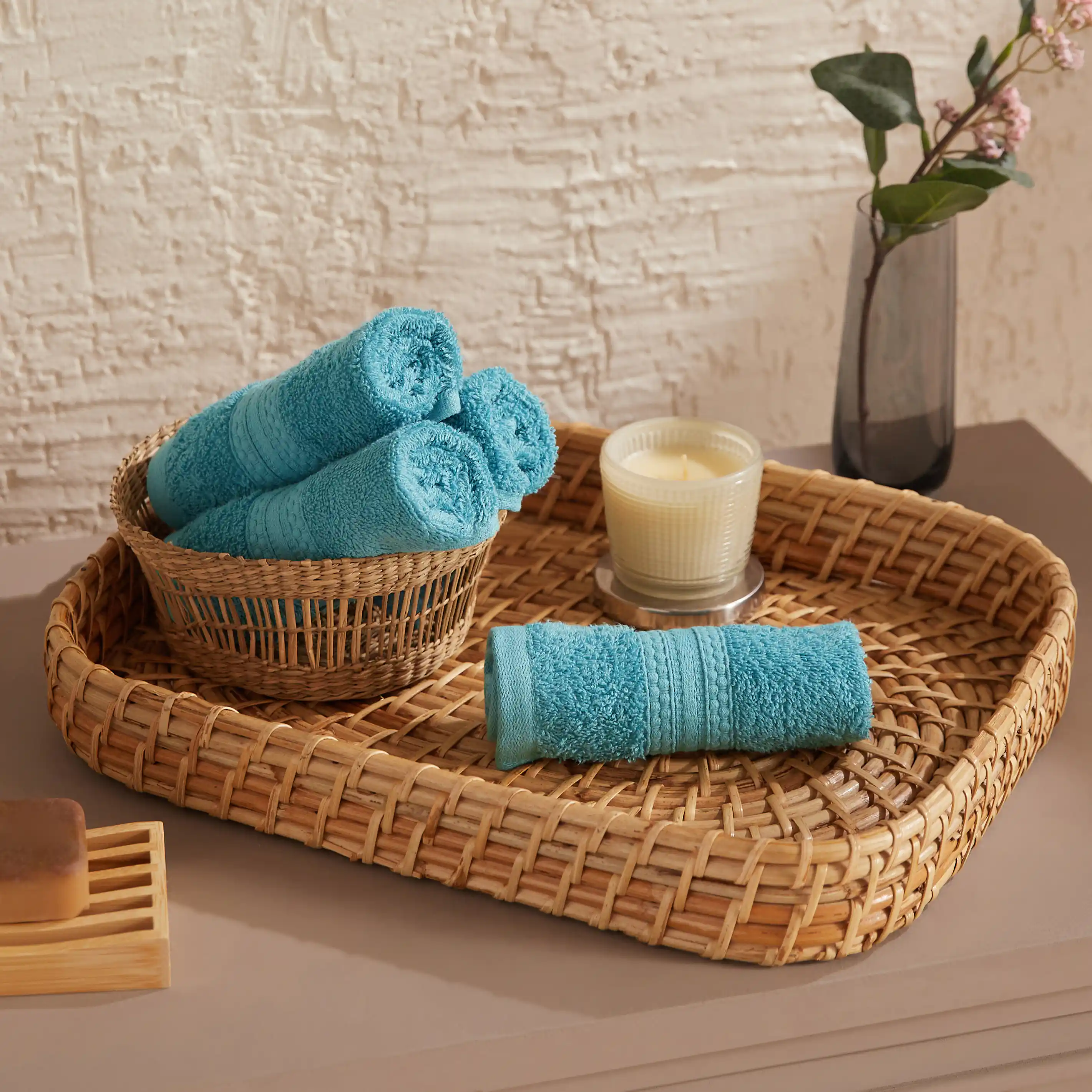 Paleto | Everyday Essentials Absorbent Ring Spun Cotton Terry Face Towels | Set of 4 - Image 31
