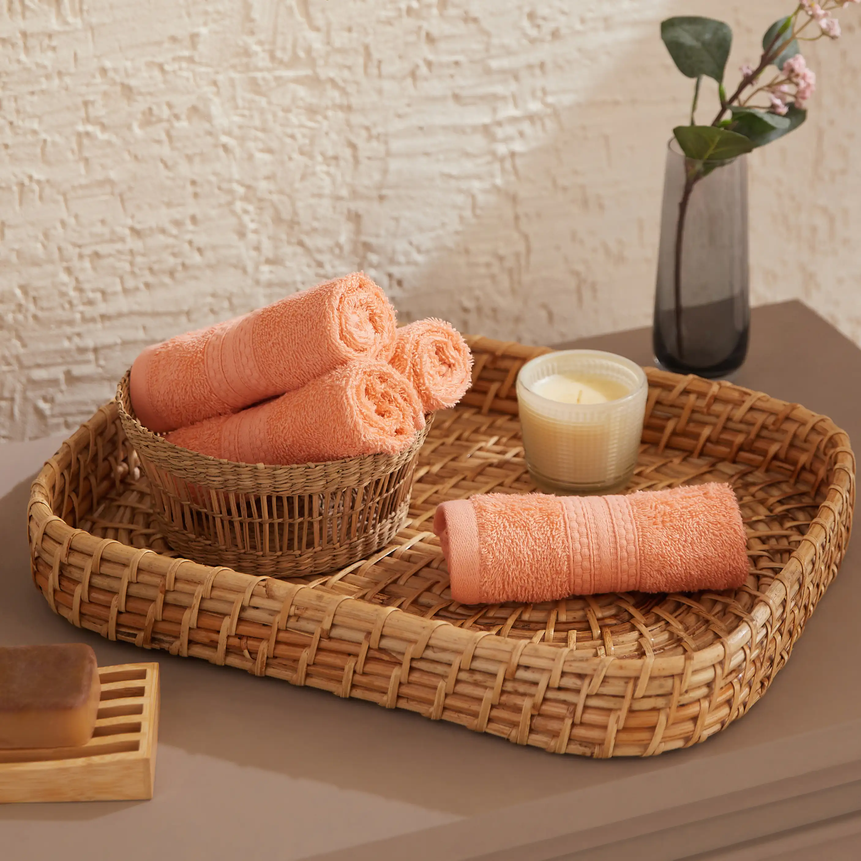 Paleto | Everyday Essentials Absorbent Ring Spun Cotton Terry Face Towels | Set of 4 - Image 6