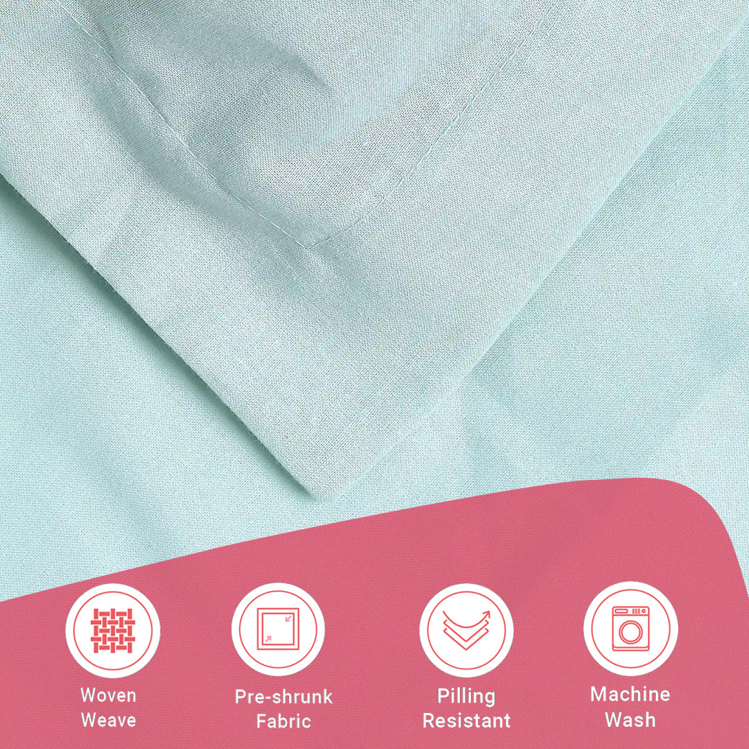 Paleto | Everyday Hues Solid Dyed Cotton Fitted Sheet Set-Blue Sky - Image 16