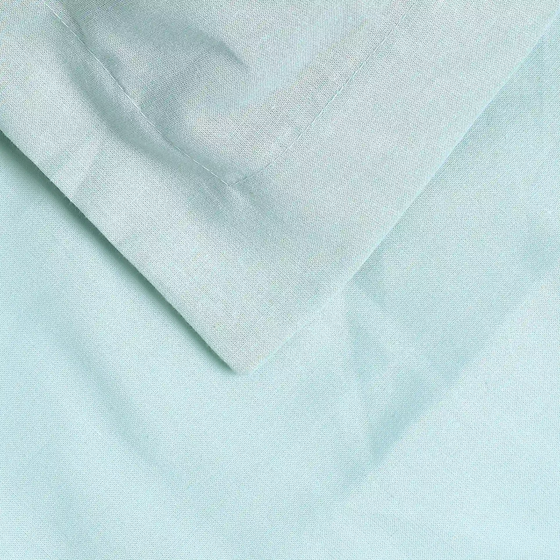 Paleto | Everyday Hues Solid Dyed Cotton Fitted Sheet Set-Blue Sky - Image 6
