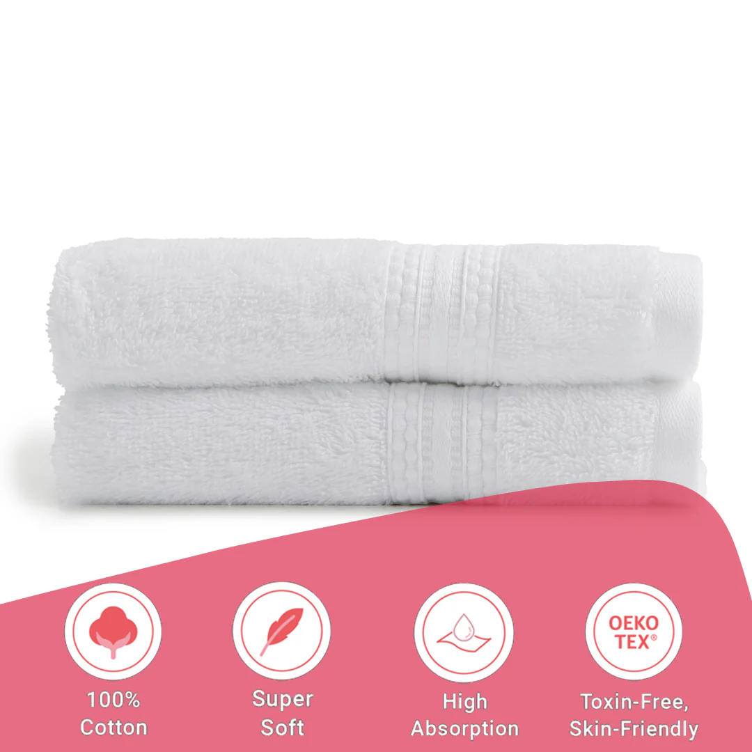 Paleto | Everyday Essentials Absorbent Ring Spun Cotton Terry Hand Towels | Set of 2 - Image 46
