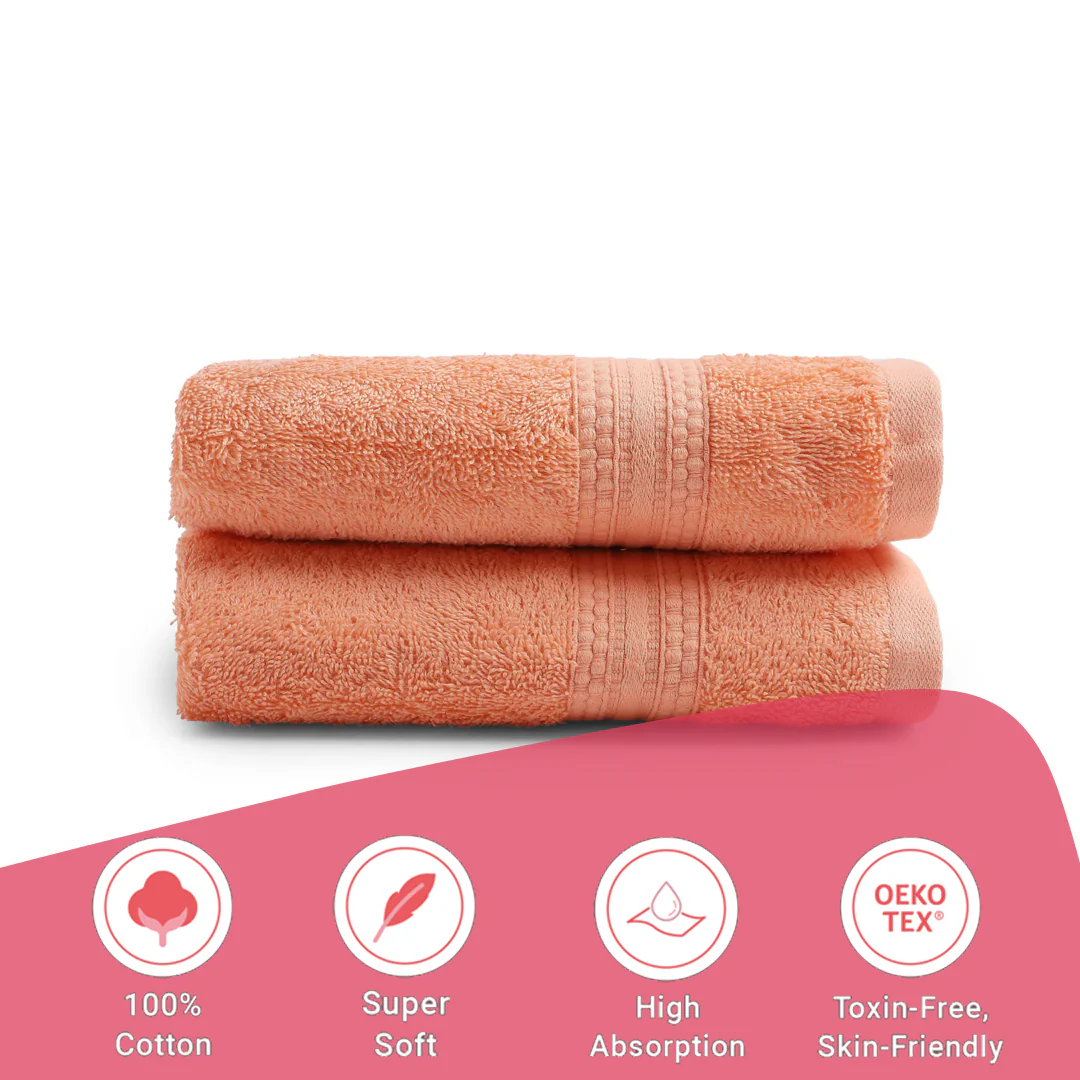 Paleto | Everyday Essentials Absorbent Ring Spun Cotton Terry Hand Towels | Set of 2 - Image 48