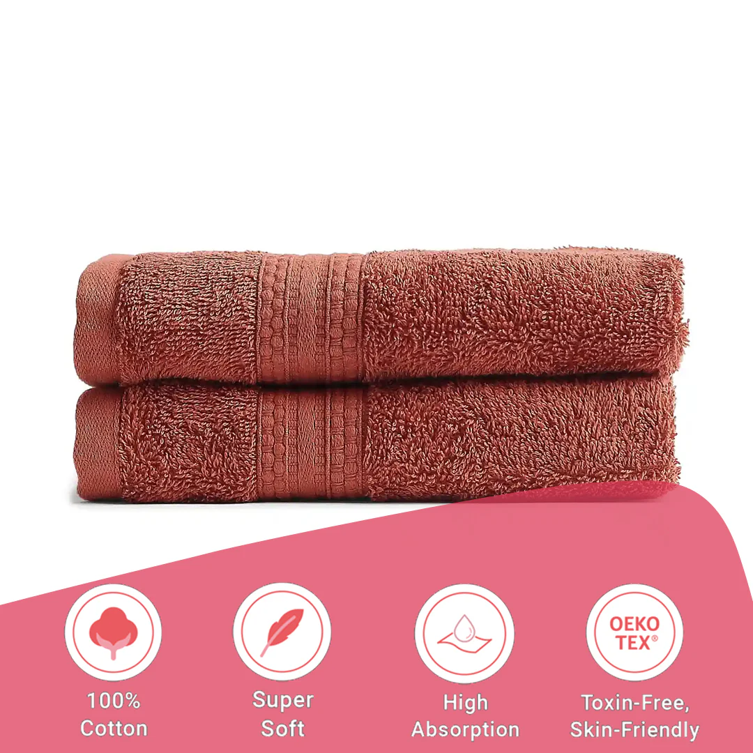 Paleto | Everyday Essentials Absorbent Ring Spun Cotton Terry Hand Towels | Set of 2 - Image 49