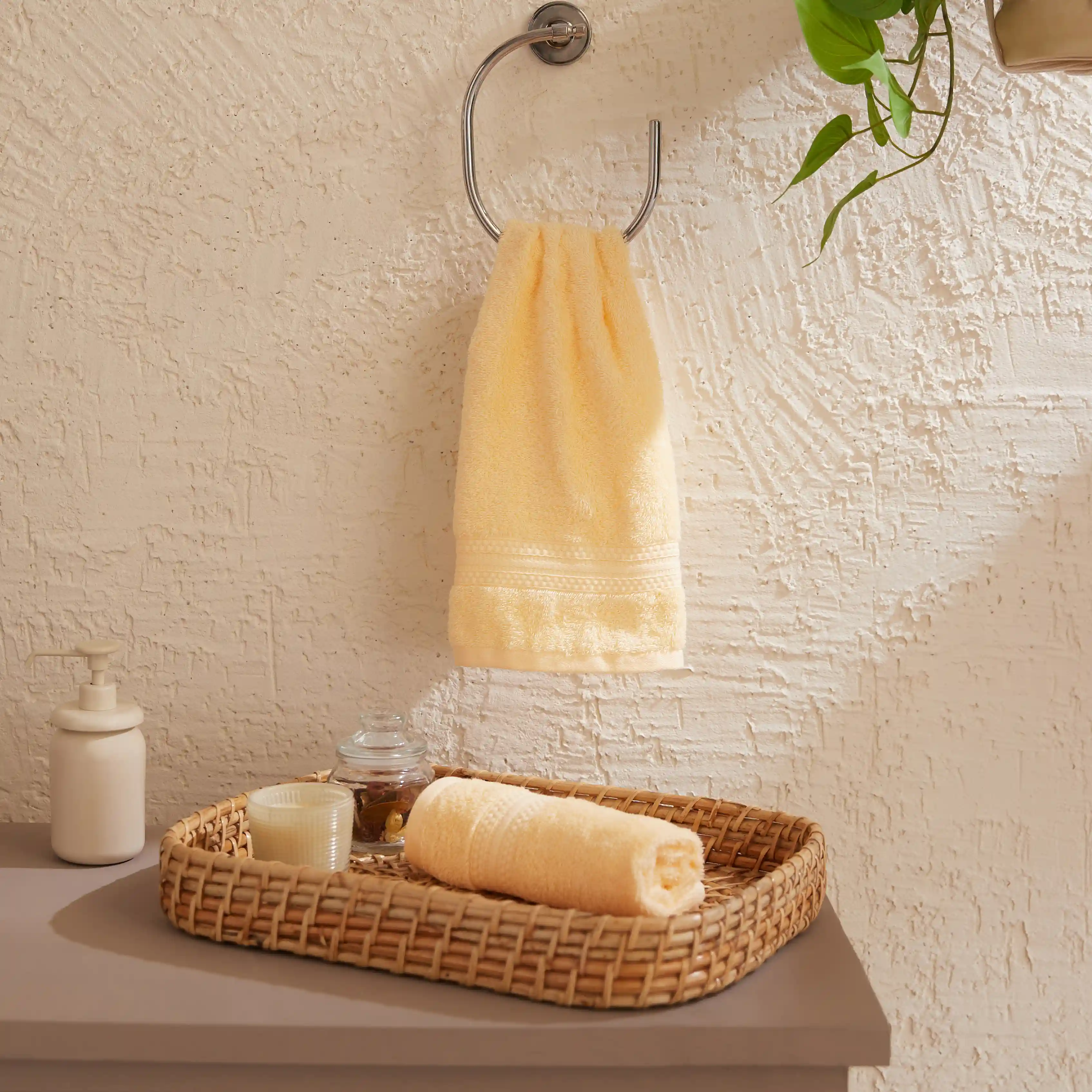 Paleto | Everyday Essentials Absorbent Ring Spun Cotton Terry Hand Towels | Set of 2 - Image 6