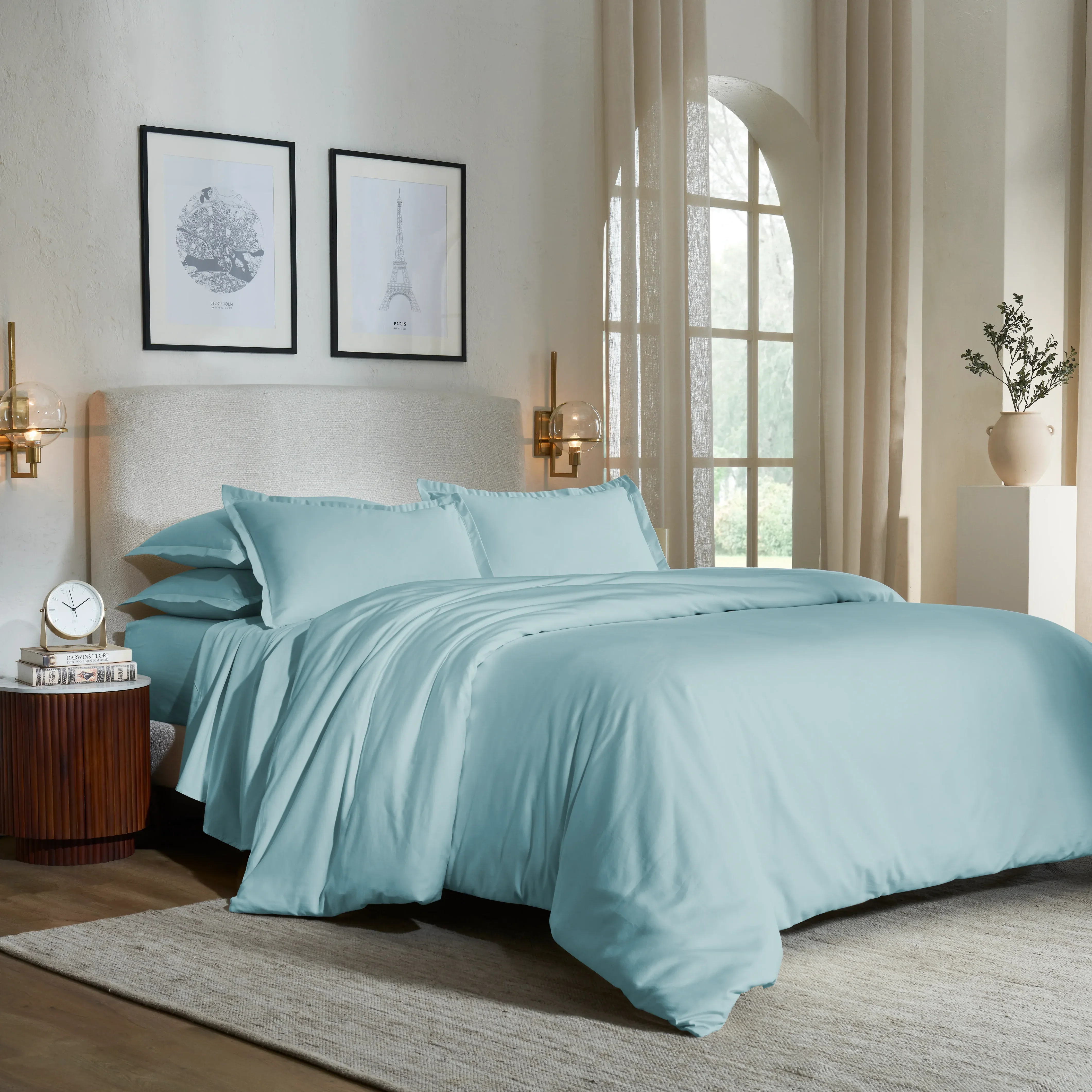 Pelushe | 800TC Long Staple Cotton Luxurious Super Soft Bedsheet Set | Pillow Cover with Merrow Hem Treatment - Image 26