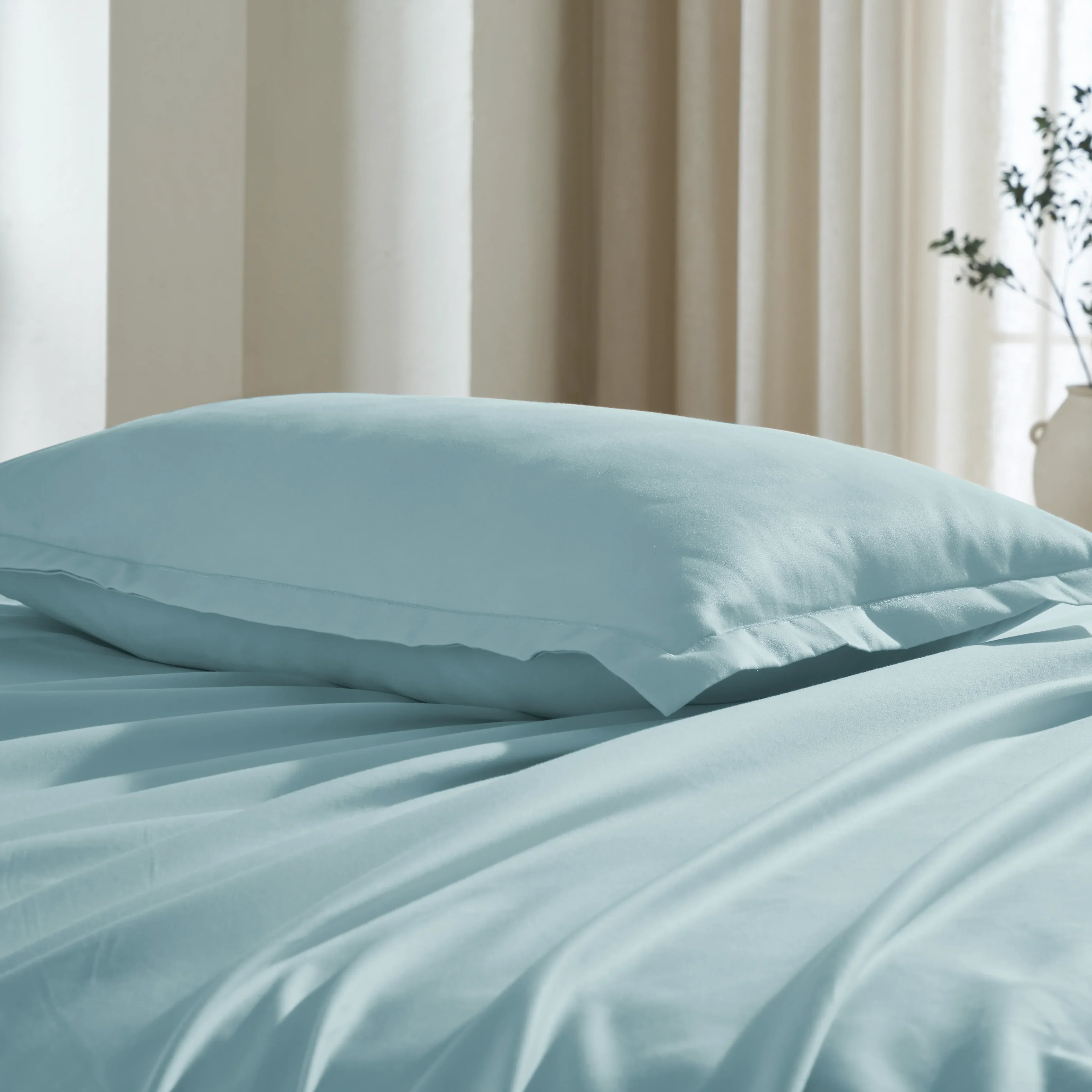 Pelushe | 800TC Long Staple Cotton Luxurious Super Soft Bedsheet Set | Pillow Cover with Merrow Hem Treatment - Image 30